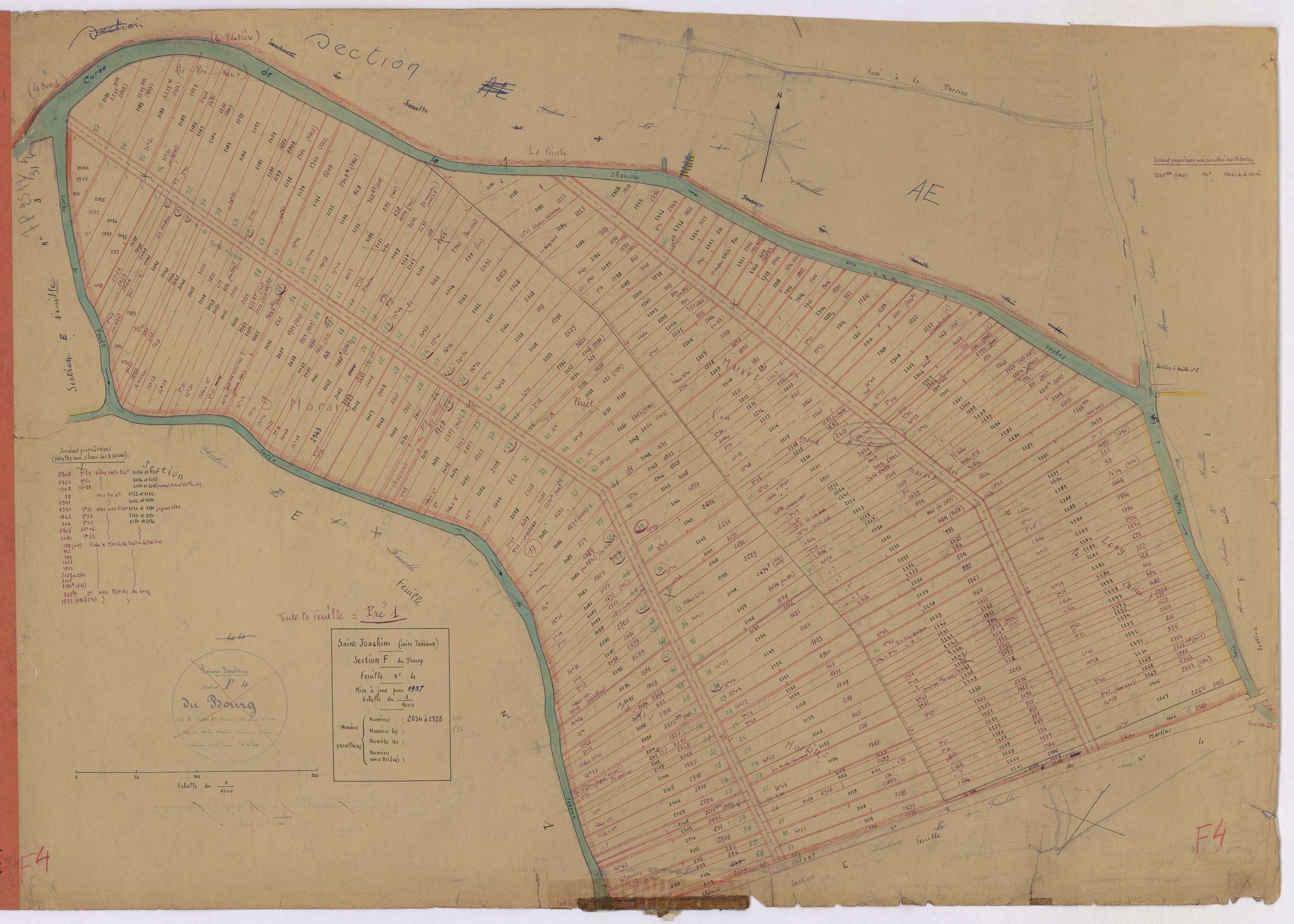 Saint-Joachim - Section F4 Bourg (section du) ; 2034-2328