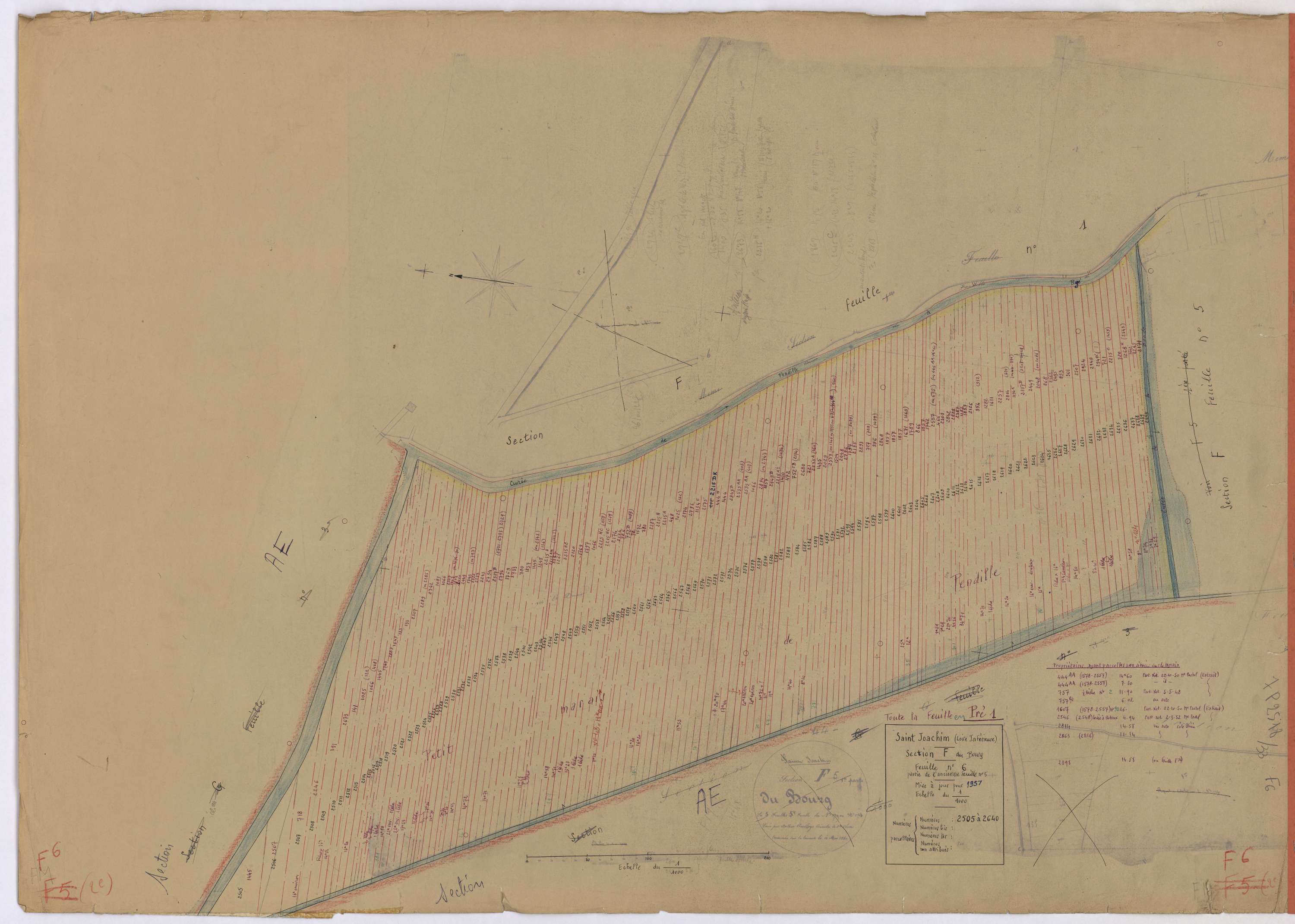 Saint-Joachim - Section F6 Bourg (section du) ; 2505-2640