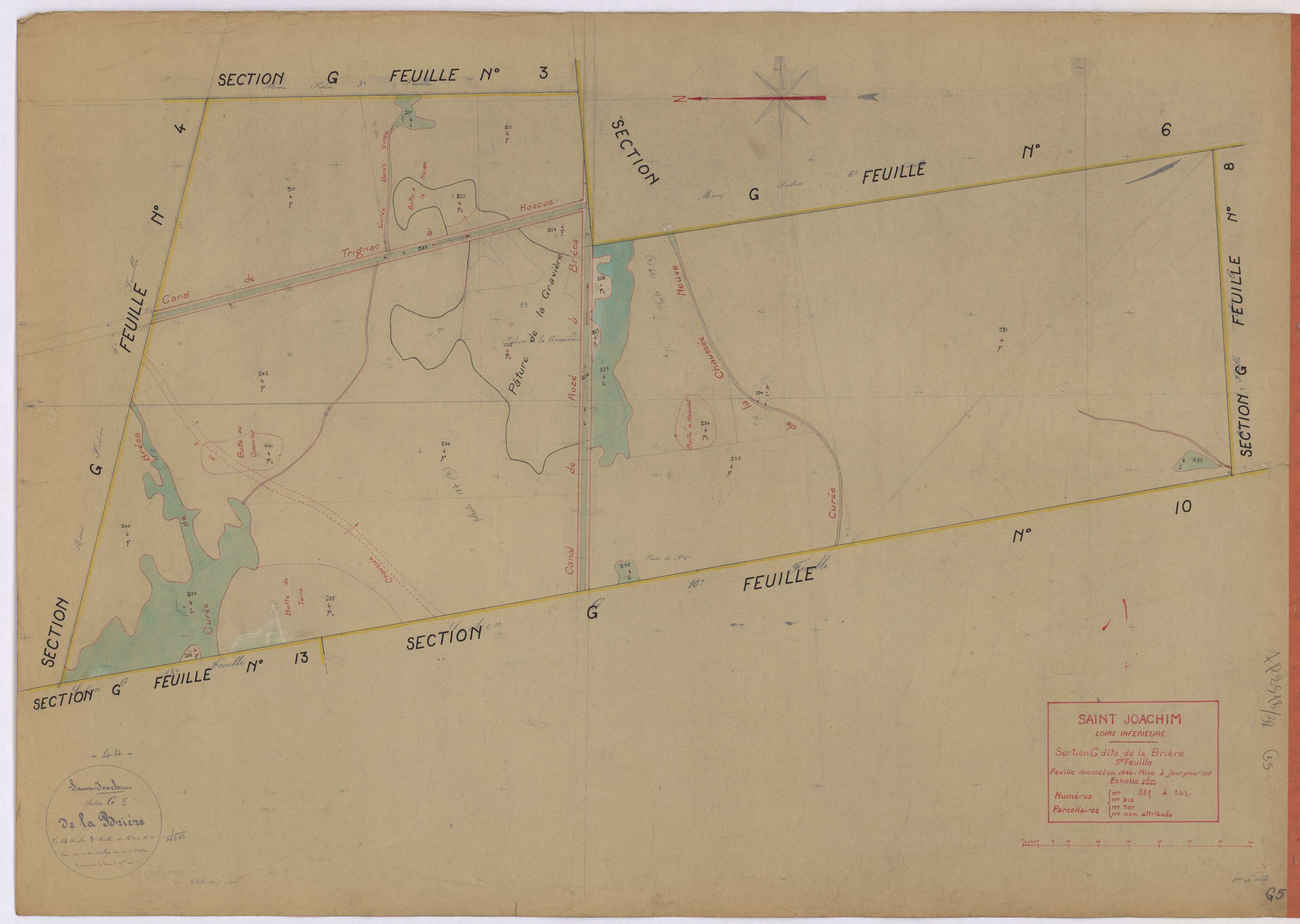 Saint-Joachim - Section G5 Brière (section de La) ; 219-242