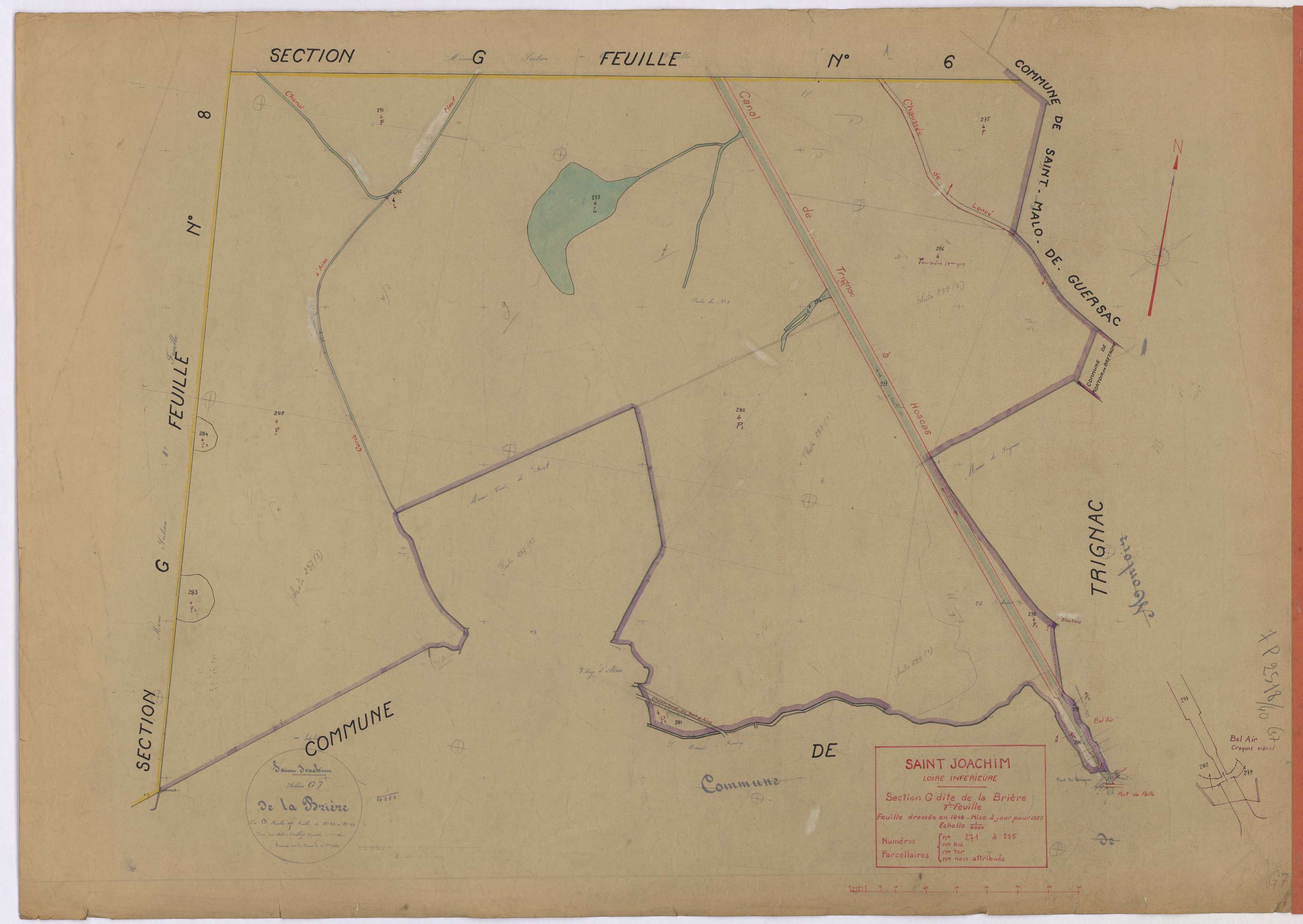 Saint-Joachim - Section G7 Brière (section de La) ; 271-285