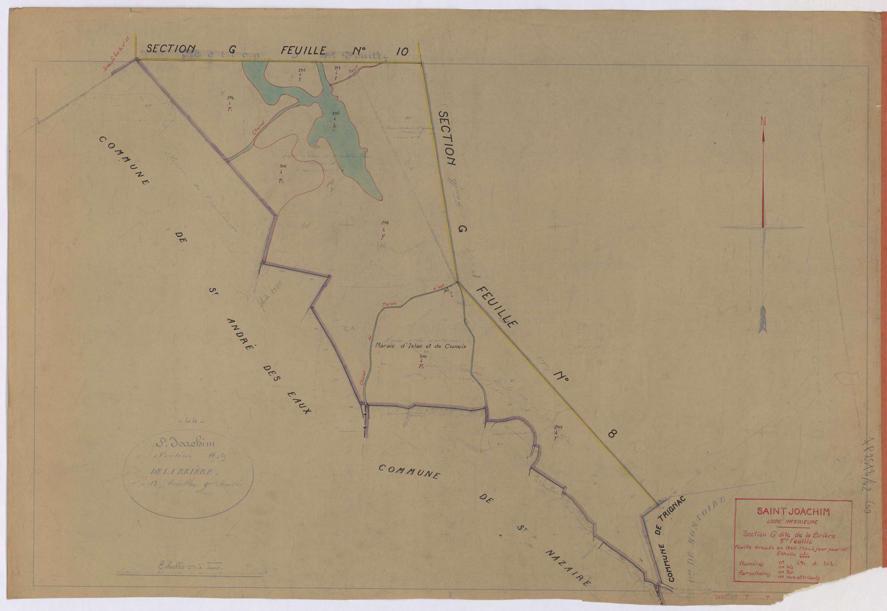 Saint-Joachim - Section G9 Brière (section de La) ; 294-302