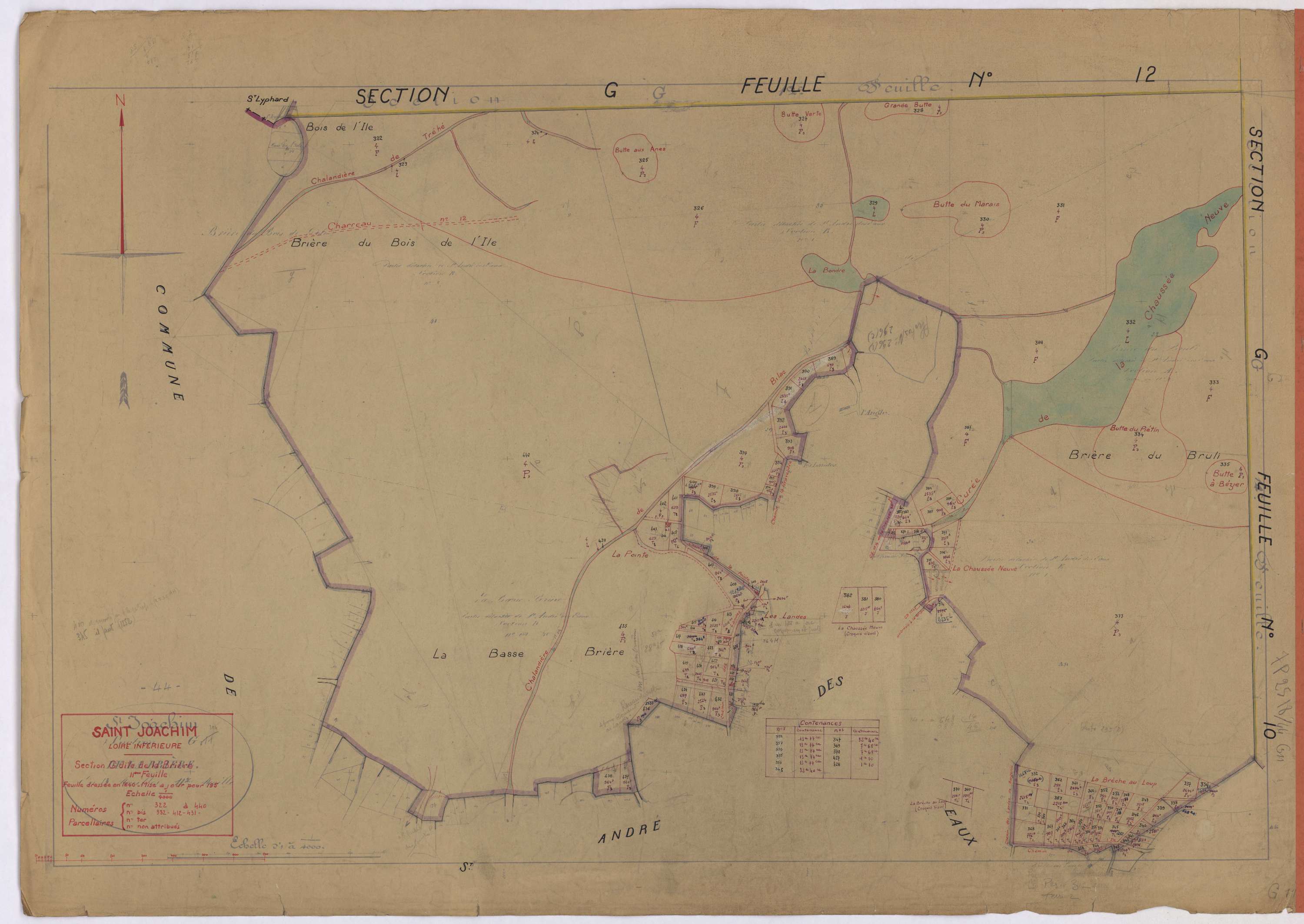 Saint-Joachim - Section G11 Brière (section de La) ; 322-440