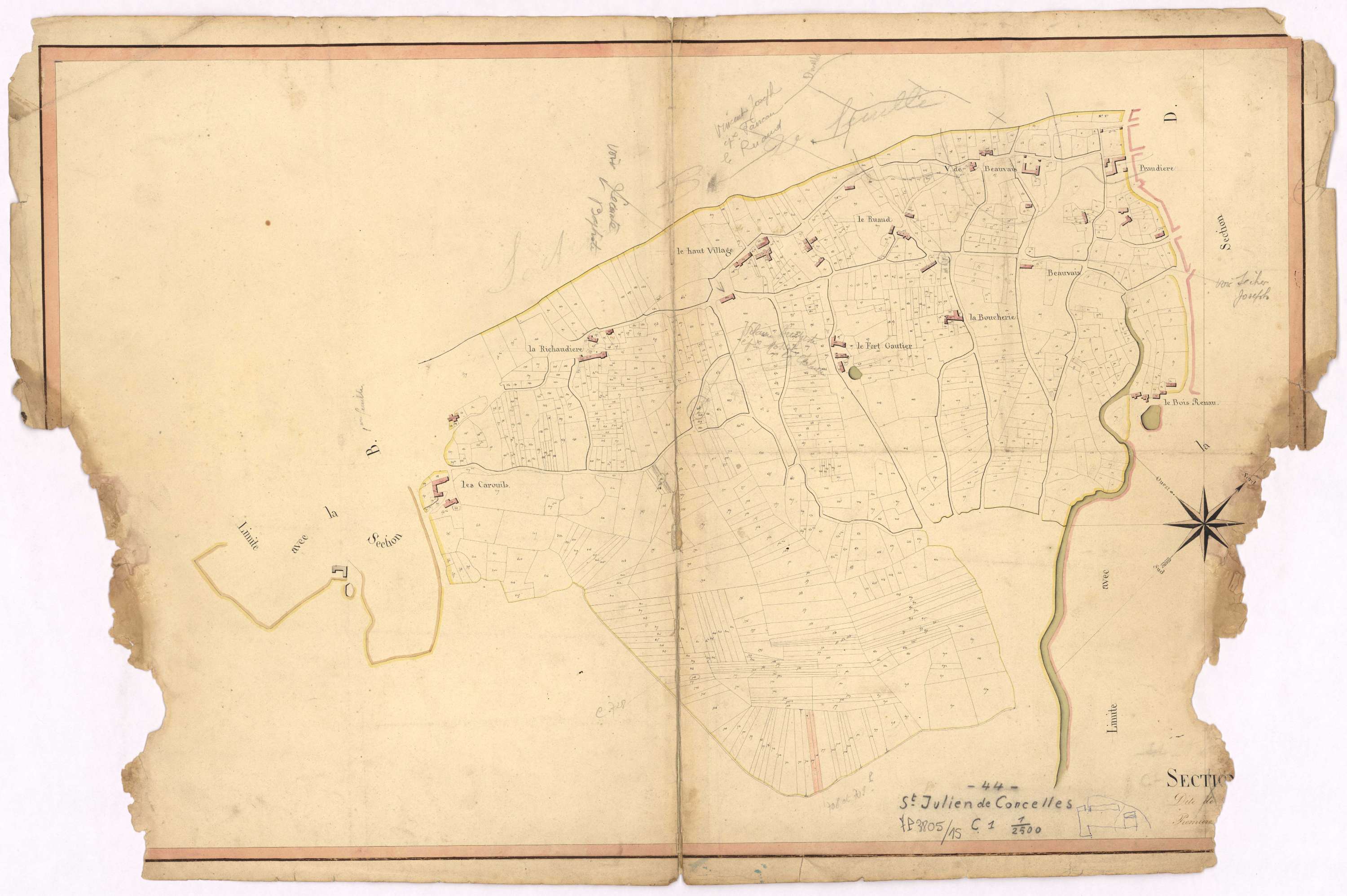 Saint-Julien-de-Concelles - Section C1 Cahereau (section de)
