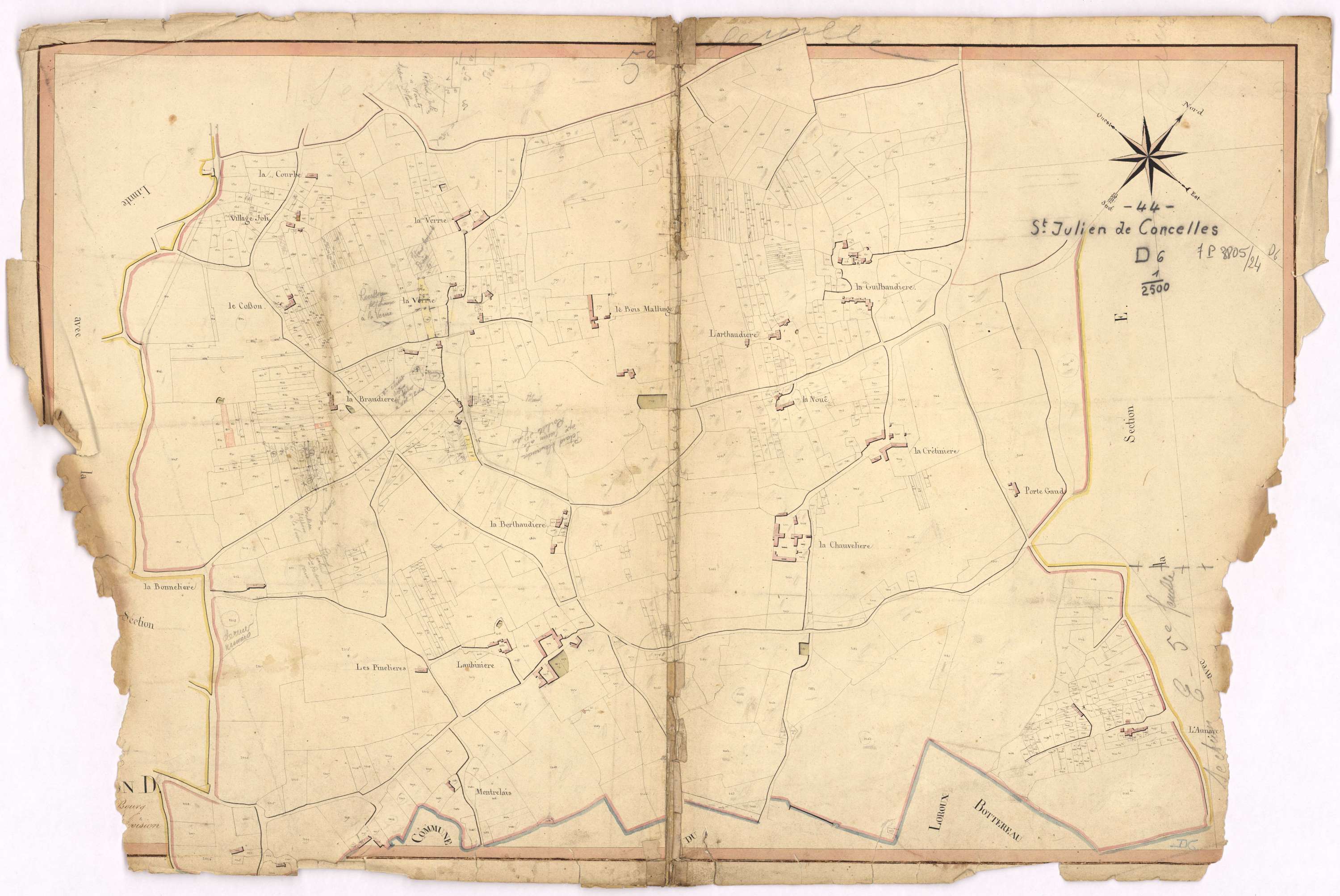 Saint-Julien-de-Concelles - Section D6 Bourg (section du)