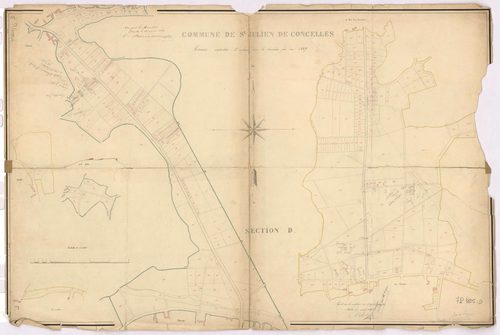 Saint-Julien-de-Concelles - Section D Développement de terrains cadastrés et imposés pour la première fois en 1869