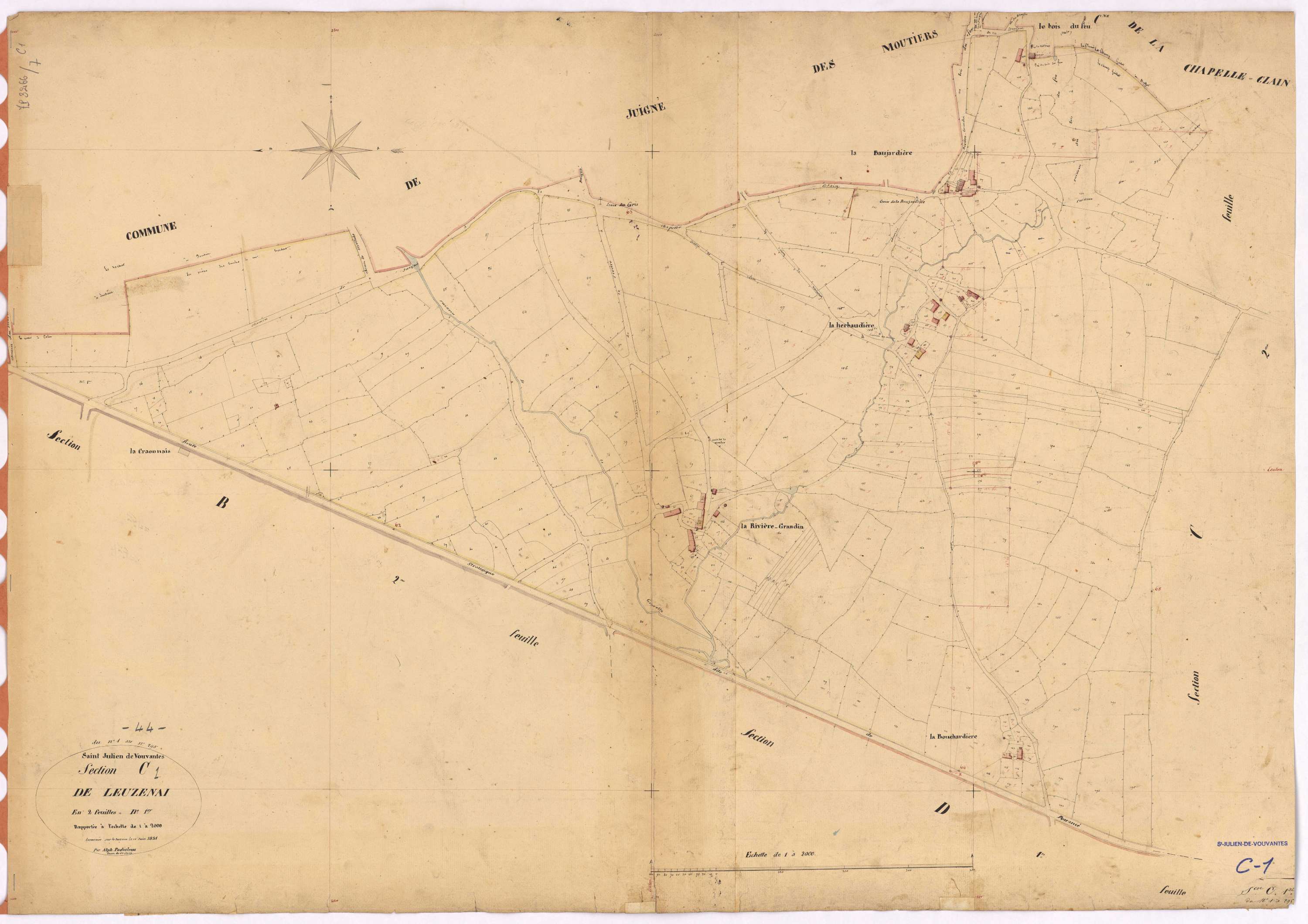 Saint-Julien-de-Vouvantes - Section C1 Leuzenai (section de) ; 1-295