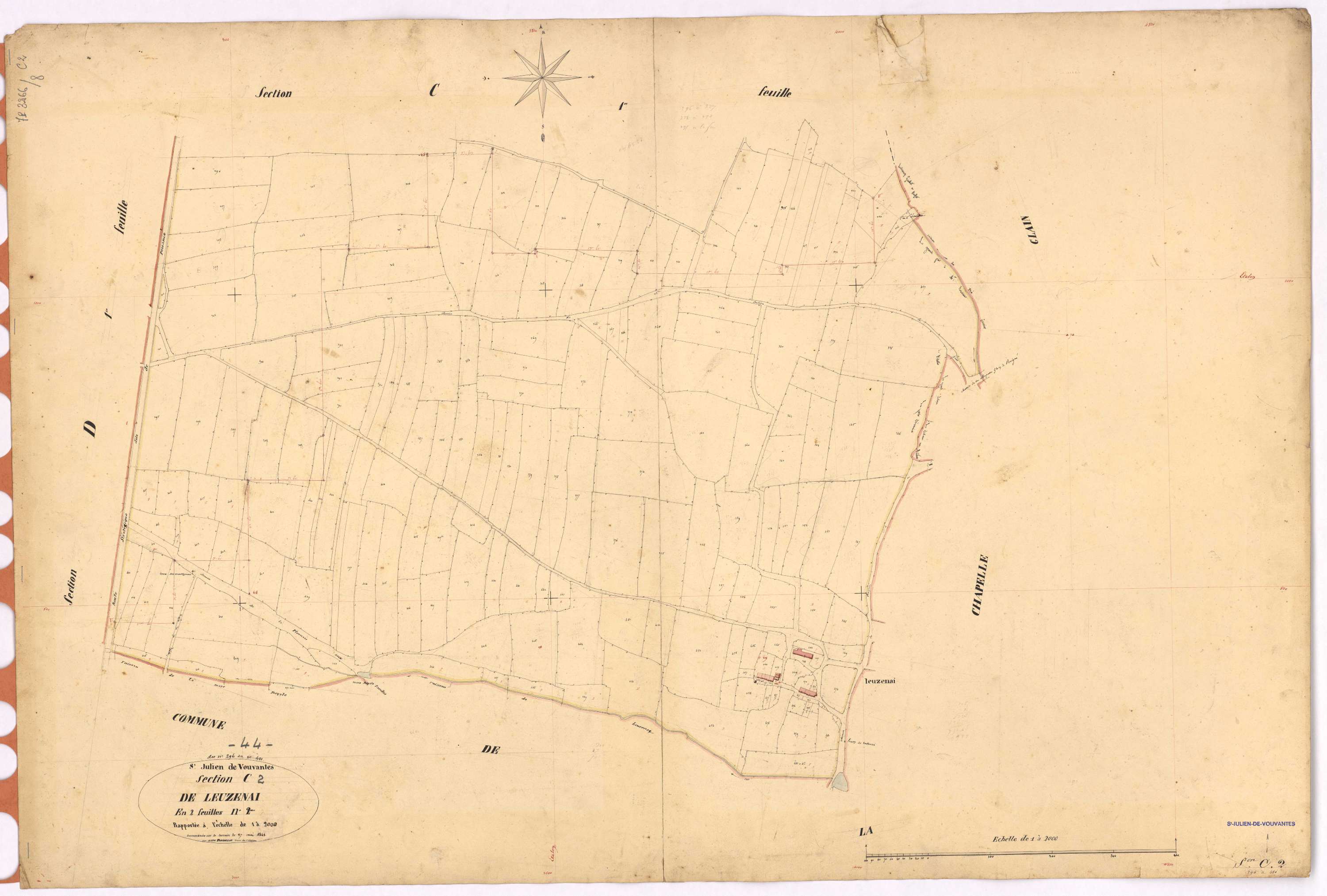 Saint-Julien-de-Vouvantes - Section C2 Leuzenai (section de) ; 296-481