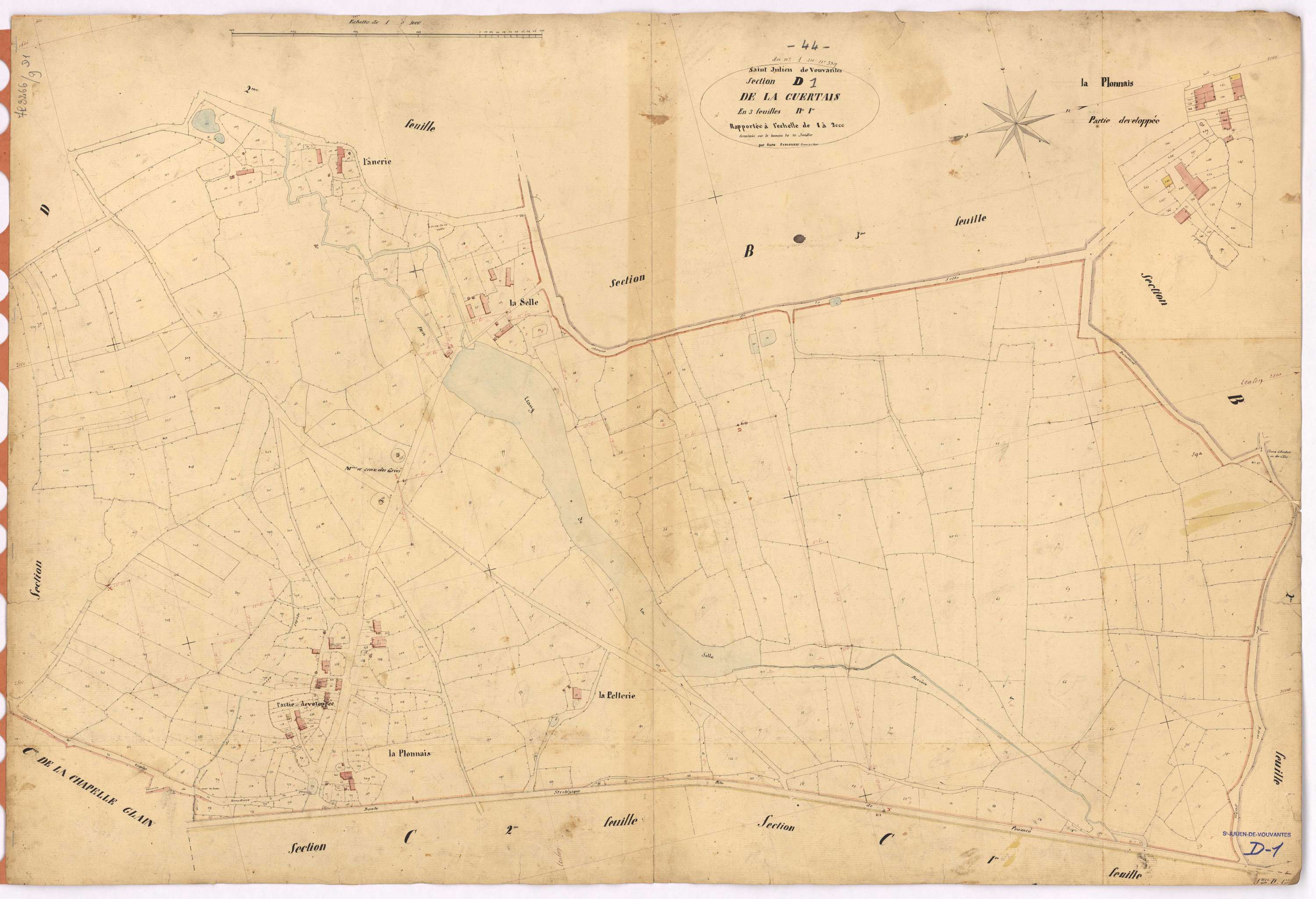 Saint-Julien-de-Vouvantes - Section D1 Guertais (section de) ; 1-339
