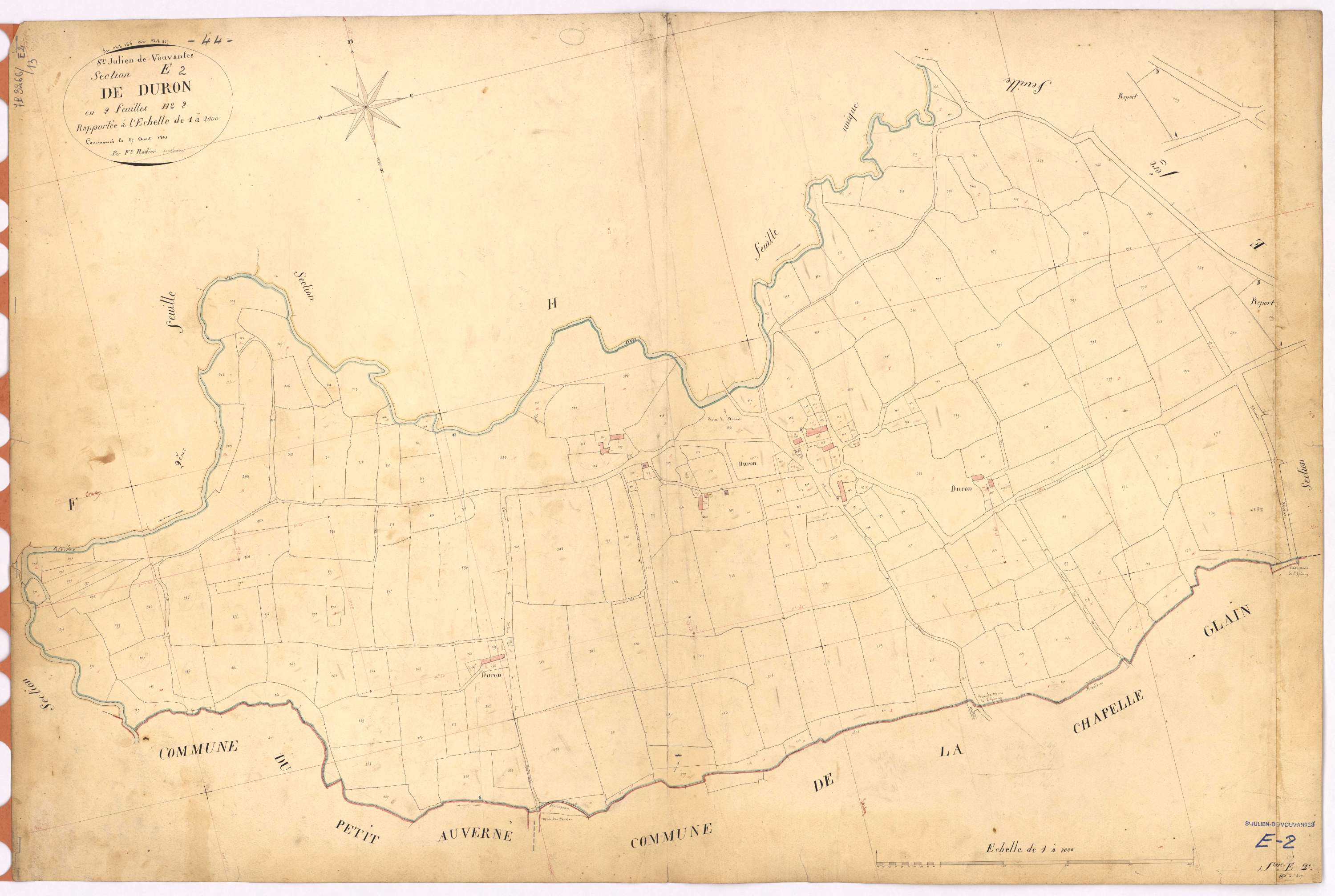 Saint-Julien-de-Vouvantes - Section E2 Duron (section de) ; 168-407