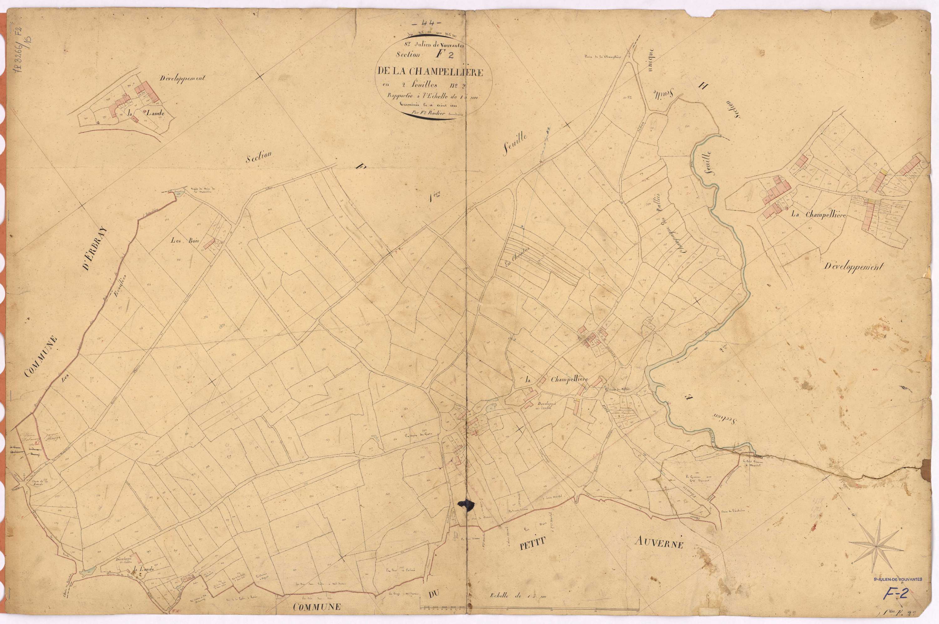 Saint-Julien-de-Vouvantes - Section F2 Champellière (section de La) ; 151-547