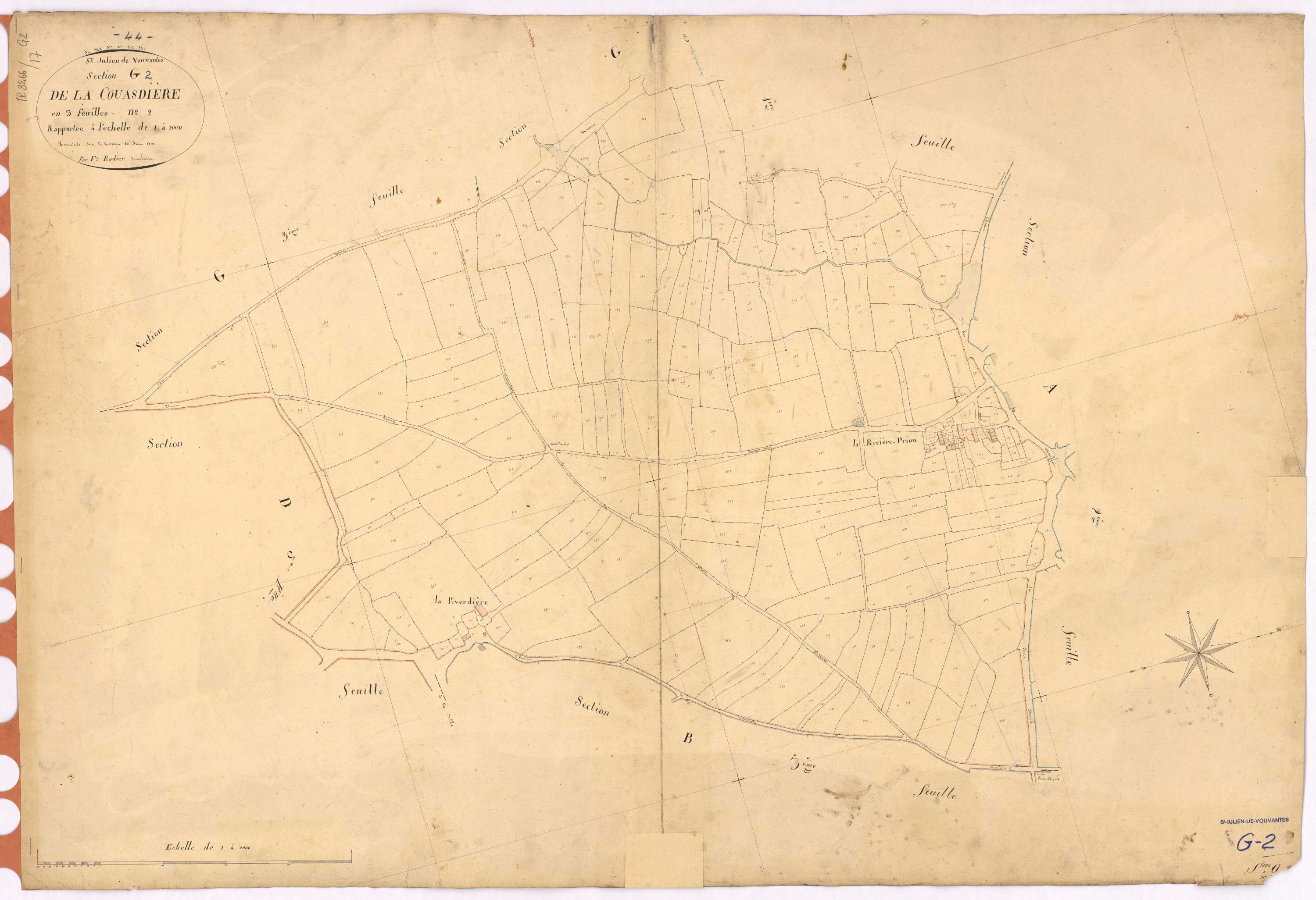 Saint-Julien-de-Vouvantes - Section G2 Couasdière (section de La) ; 317-531