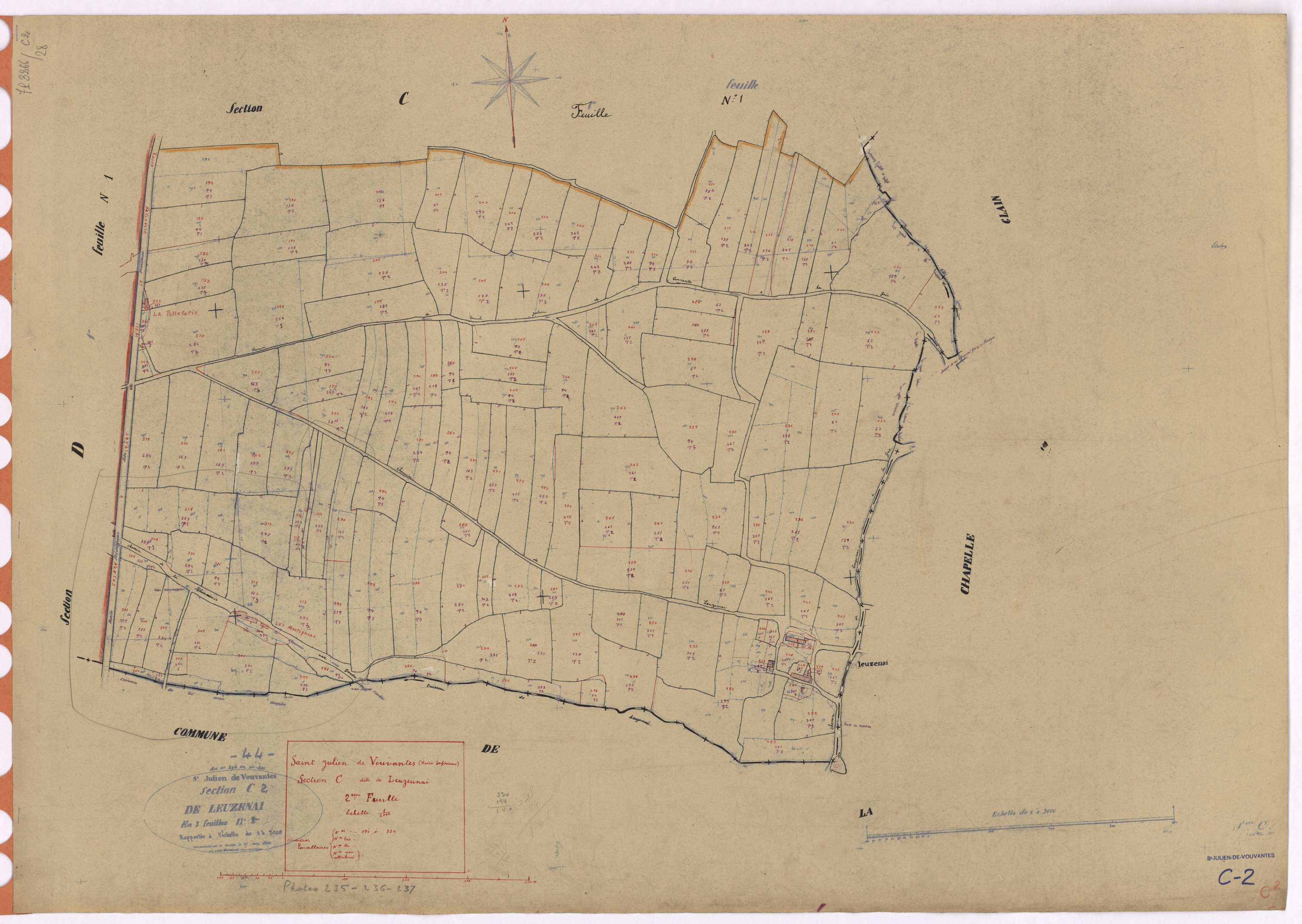 Saint-Julien-de-Vouvantes - Section C2 Leuzenai (section de) ; 194-334
