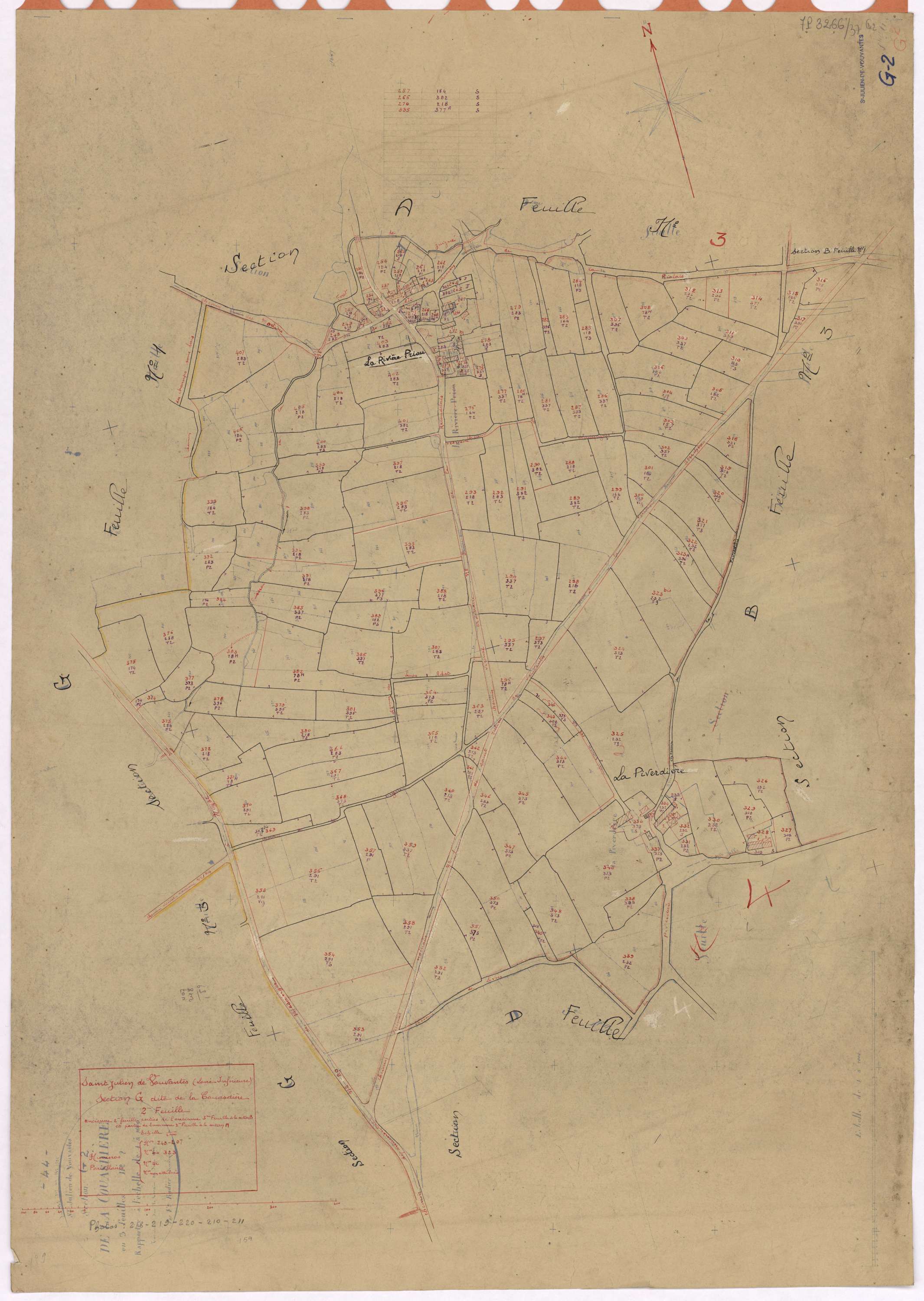 Saint-Julien-de-Vouvantes - Section G2 Couasdière (section de La) ; 248-407