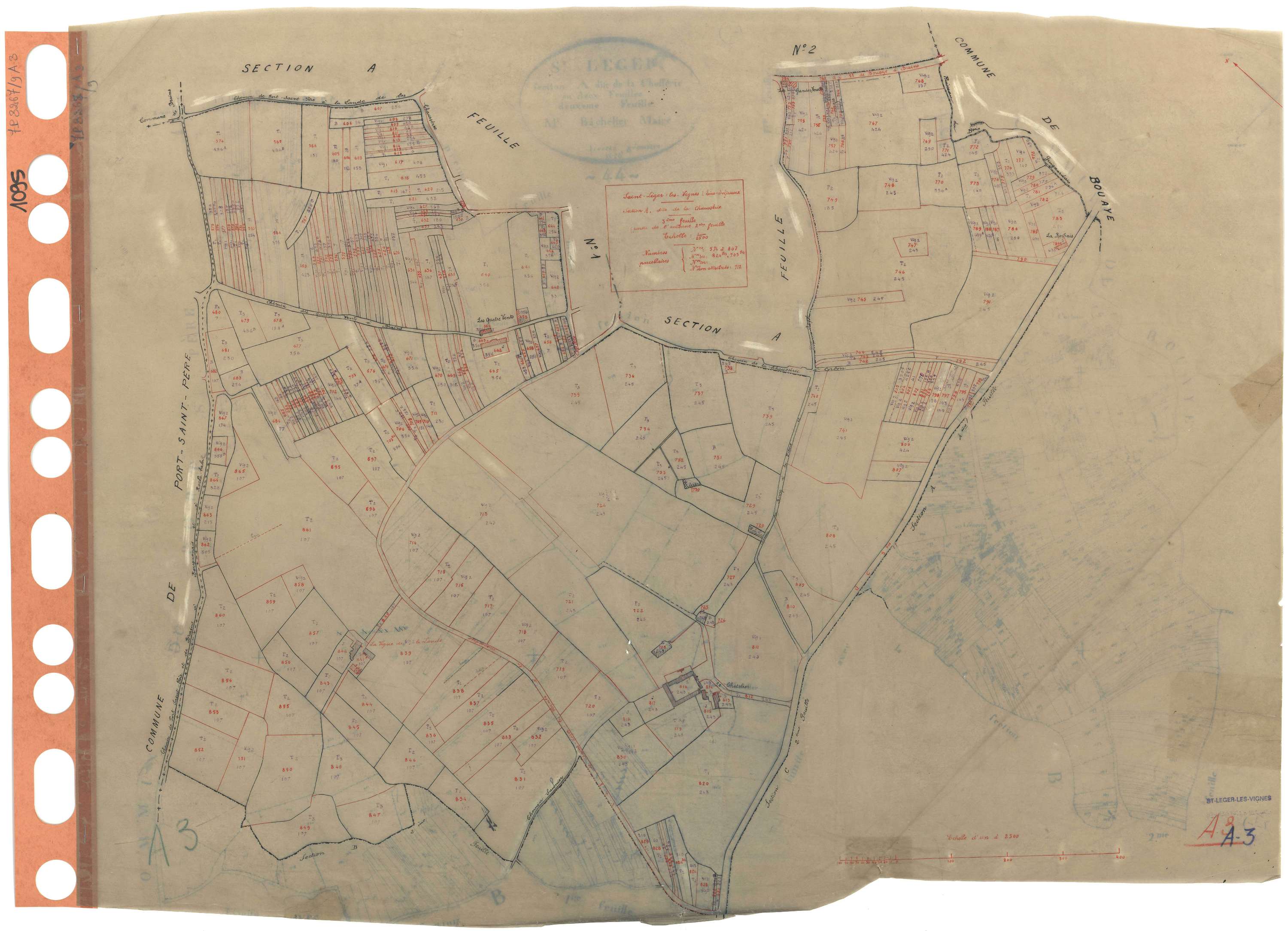 Saint-Léger-les-Vignes - Section A3 Chaussérie (section de La) . 574-867