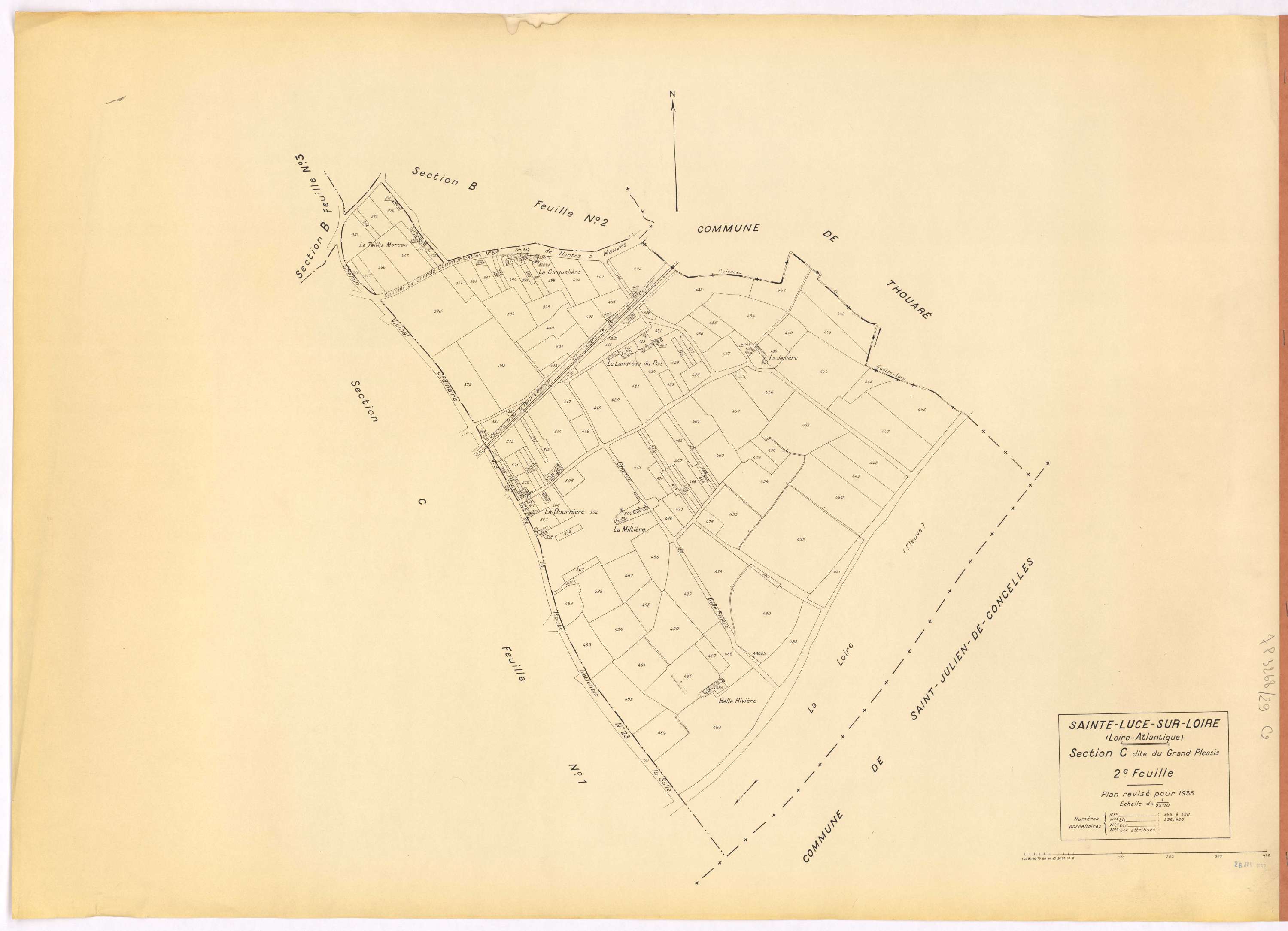 Sainte-Luce-sur-Loire - Section C2 Grand Plessis (section du) ; 363-530