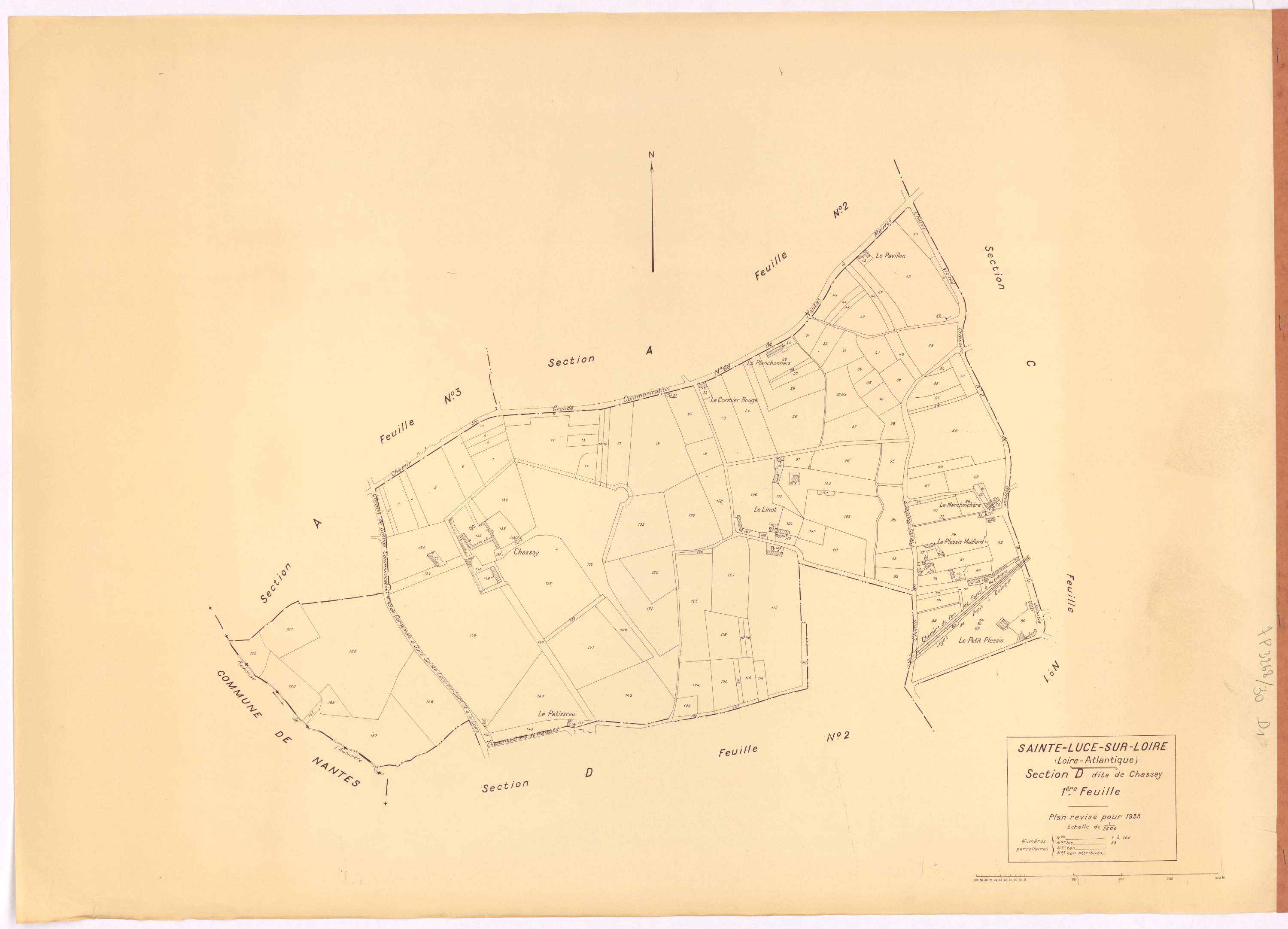 Sainte-Luce-sur-Loire - Section D1 Chassay (section de) ; 1-162