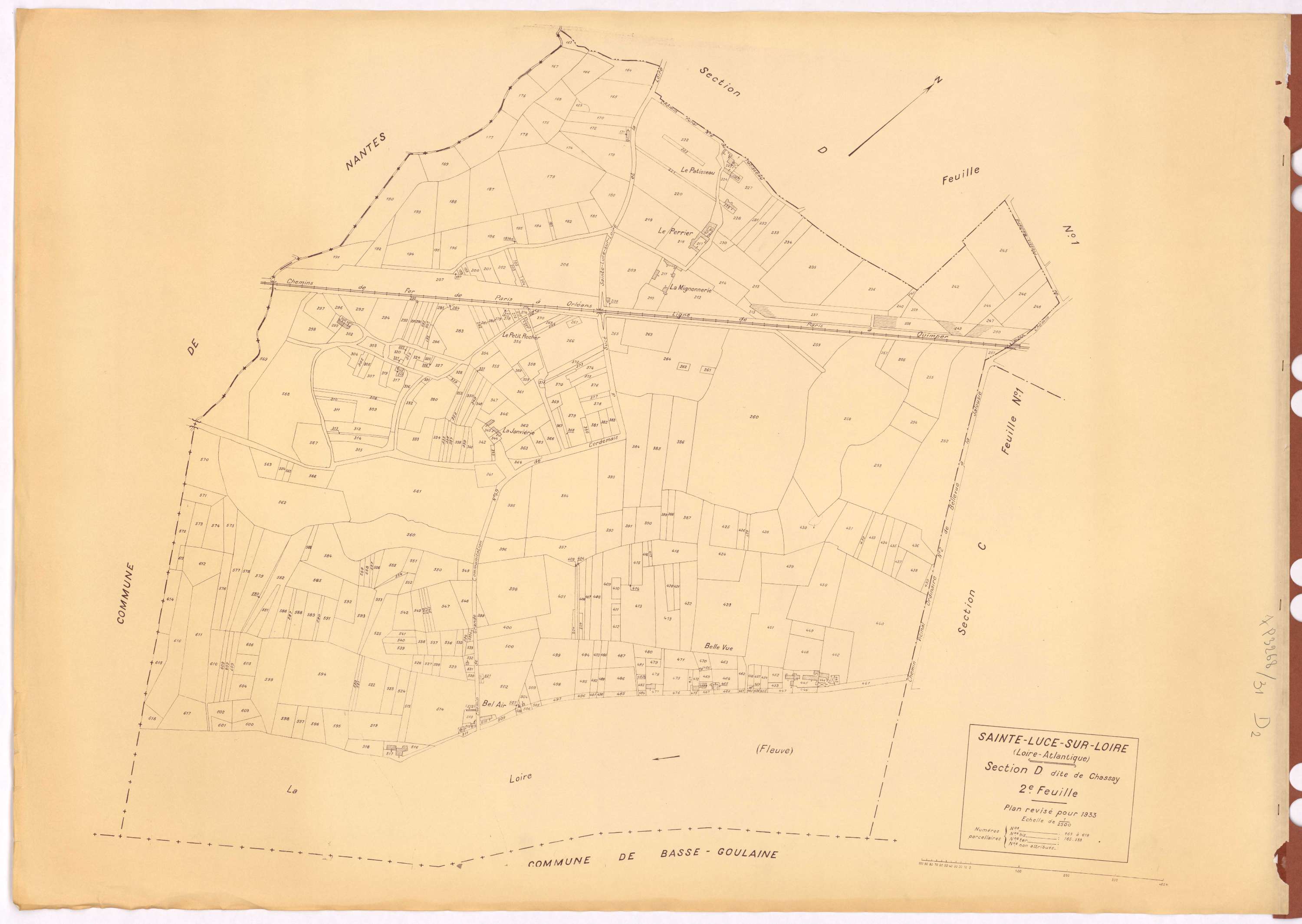 Sainte-Luce-sur-Loire - Section D2 Chassay (section de) ; 163-618