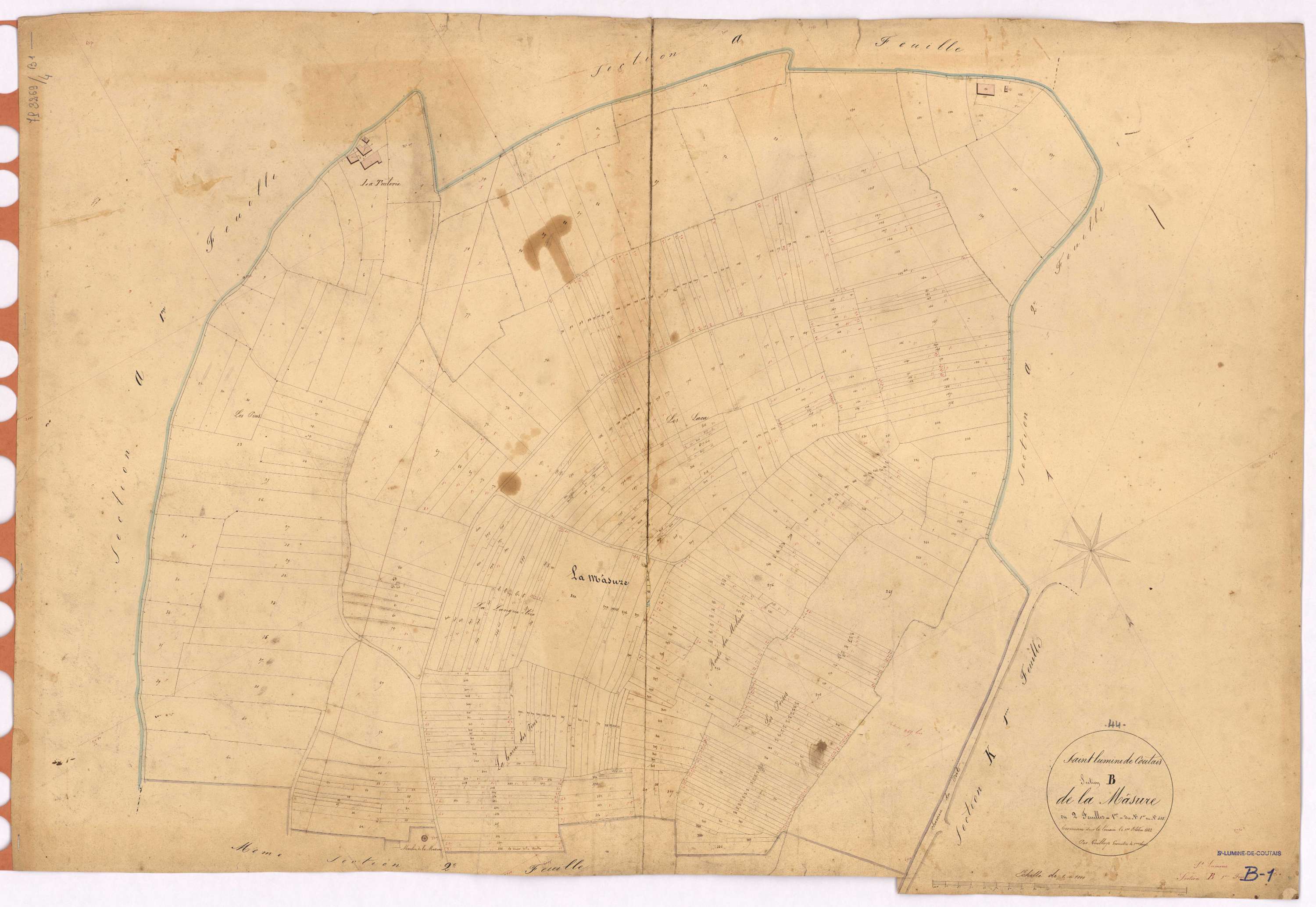 Saint-Lumine-de-Coutais - Section B1 Masure (section de La) ; 1-438