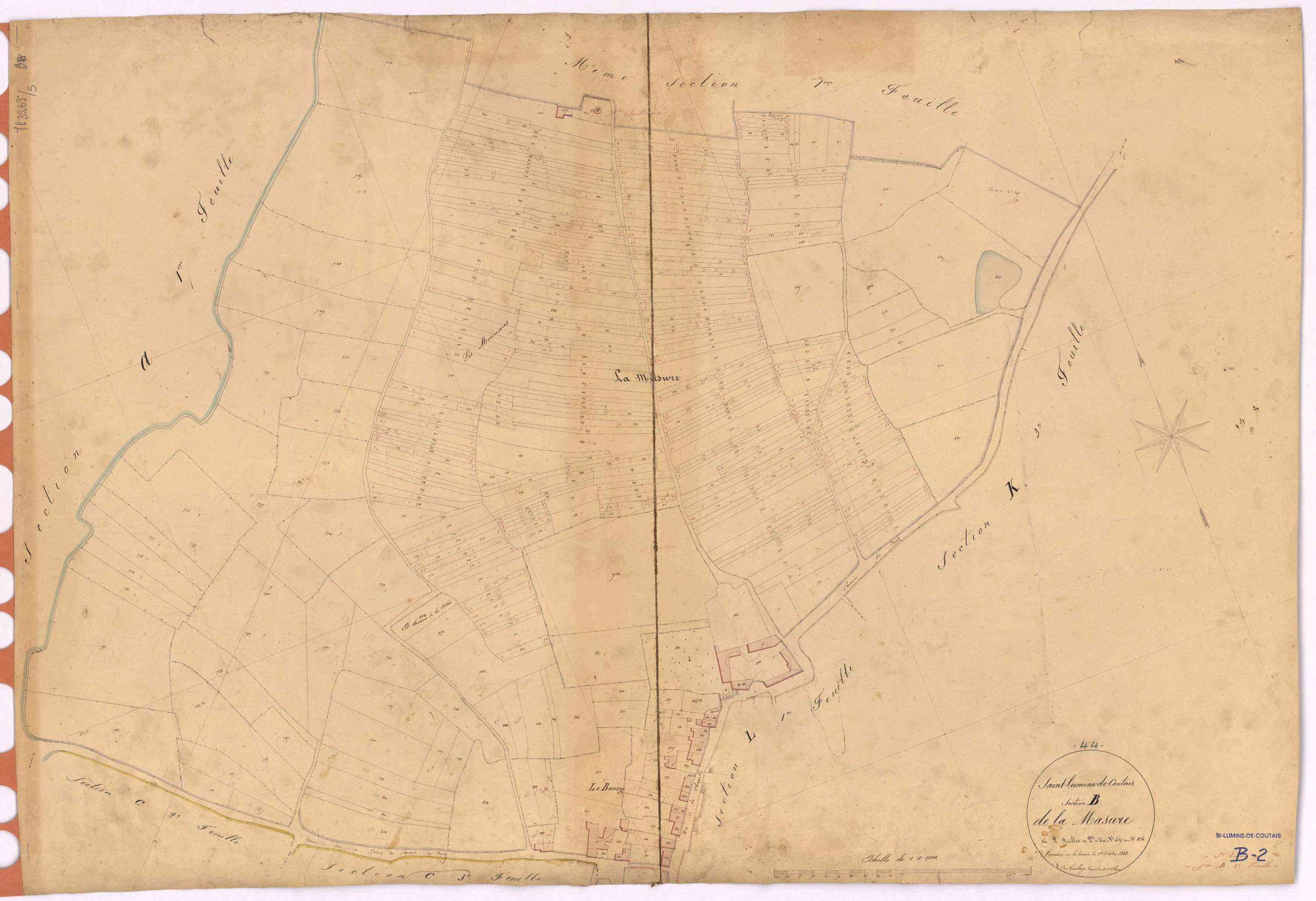 Saint-Lumine-de-Coutais - Section B2 Masure (section de La) ; 439-854