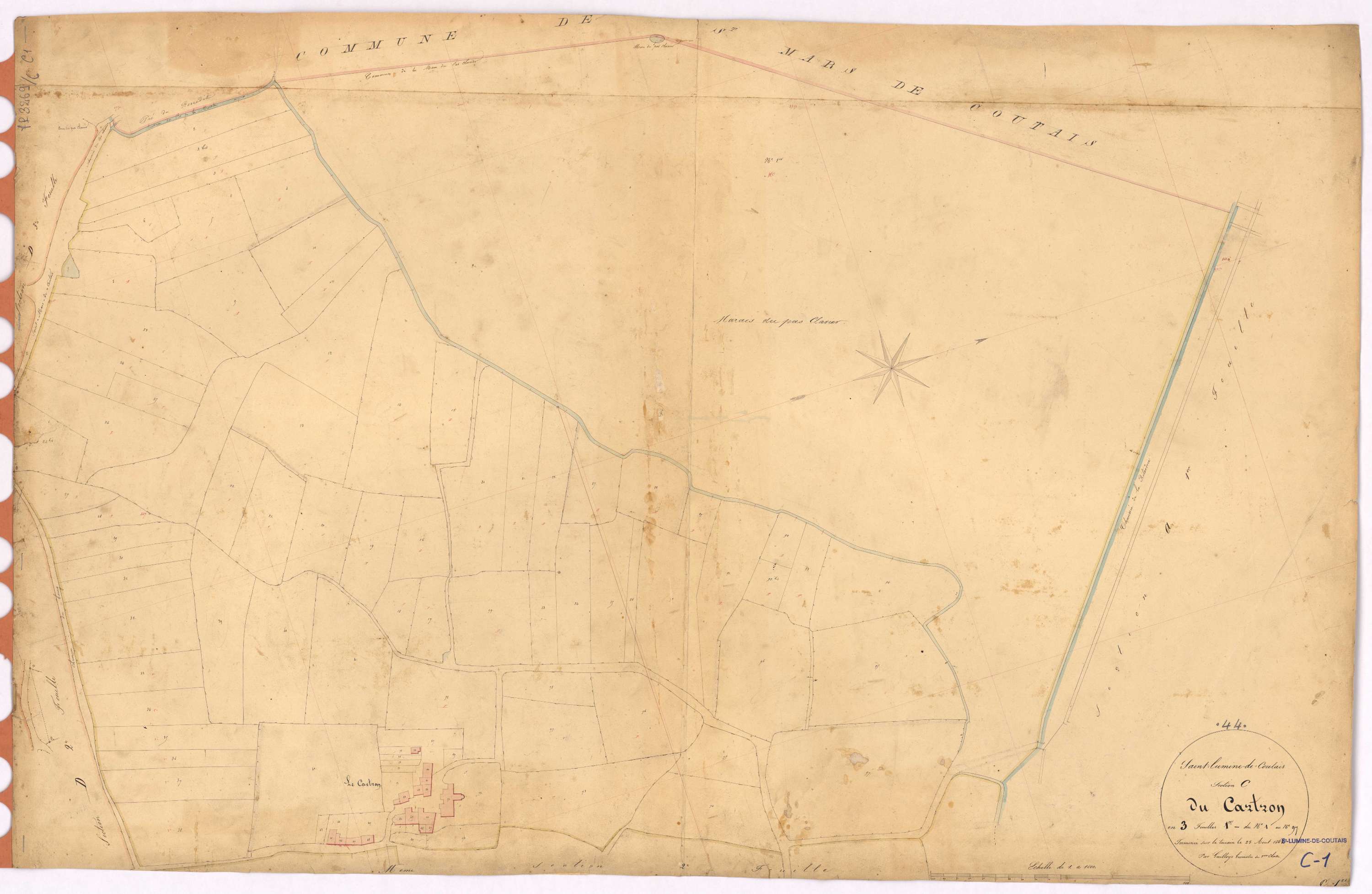 Saint-Lumine-de-Coutais - Section C1 Cartron (section du) ; 1-97