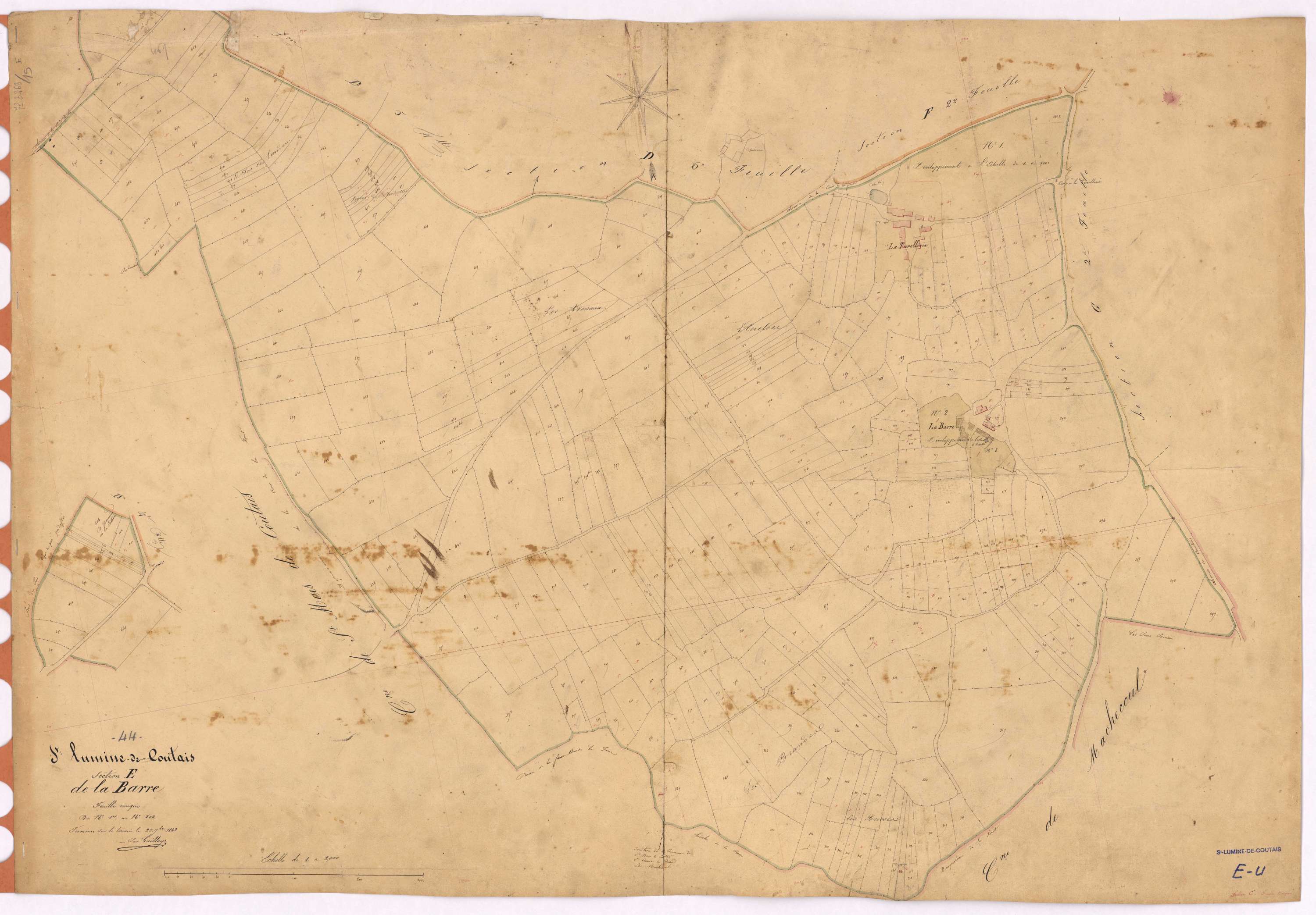 Saint-Lumine-de-Coutais - Section E Barre (section de La) ; 1-504