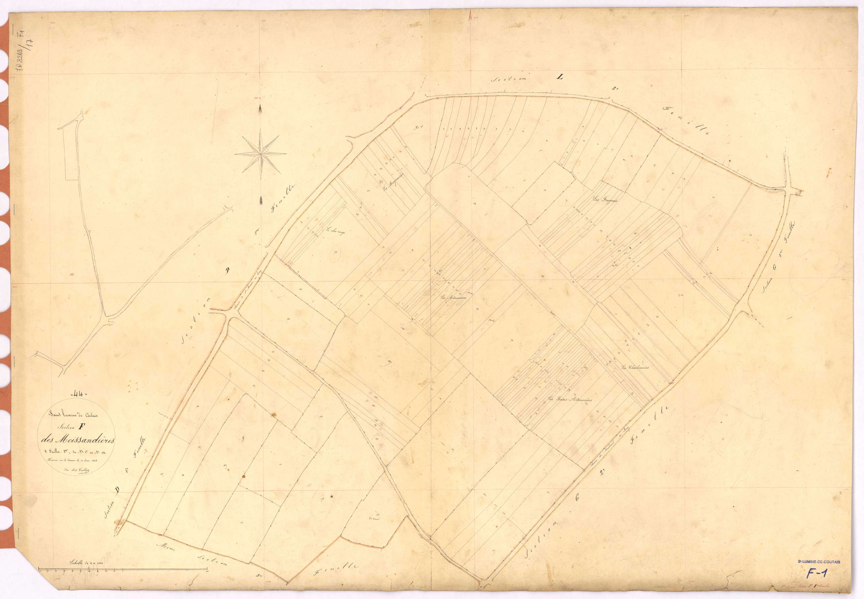 Saint-Lumine-de-Coutais - Section F1 Moissandières (section des) ; 1-154