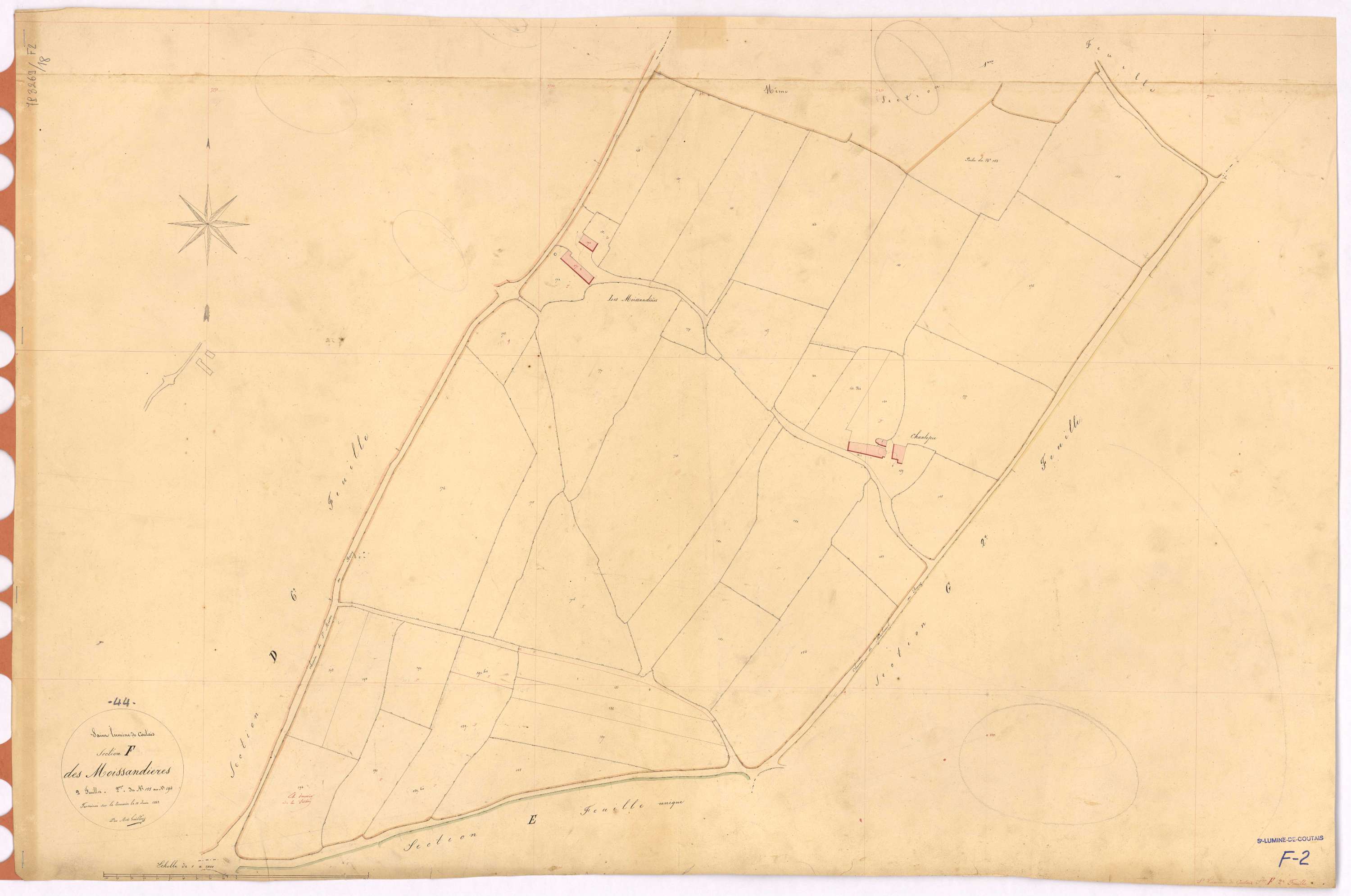 Saint-Lumine-de-Coutais - Section F2 Moissandières (section des) ; 155-194