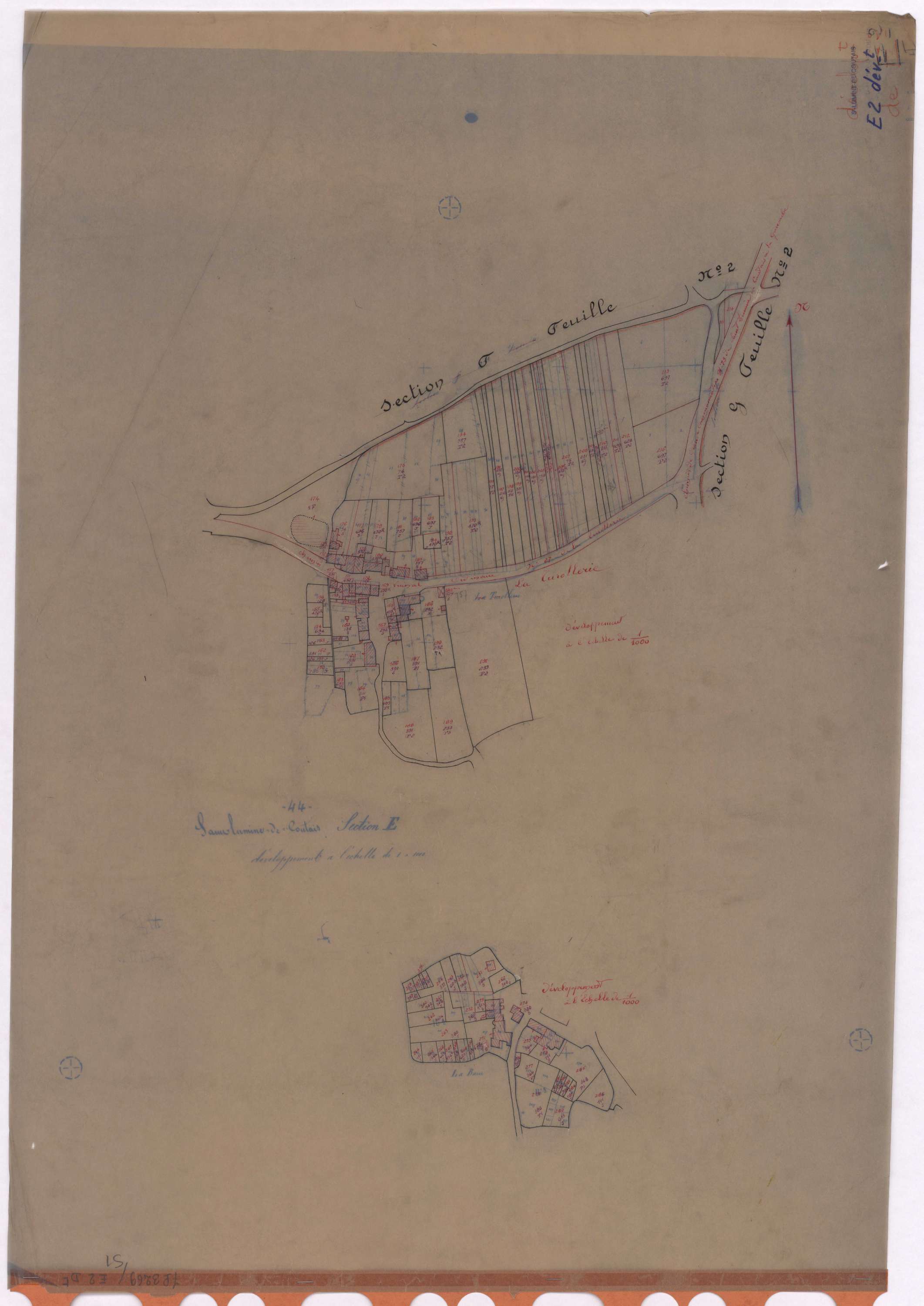 Saint-Lumine-de-Coutais - Section E2 (développement) Barre (section de La) ; 99-425 ; développement des villages de La Turollerie et de La Barre