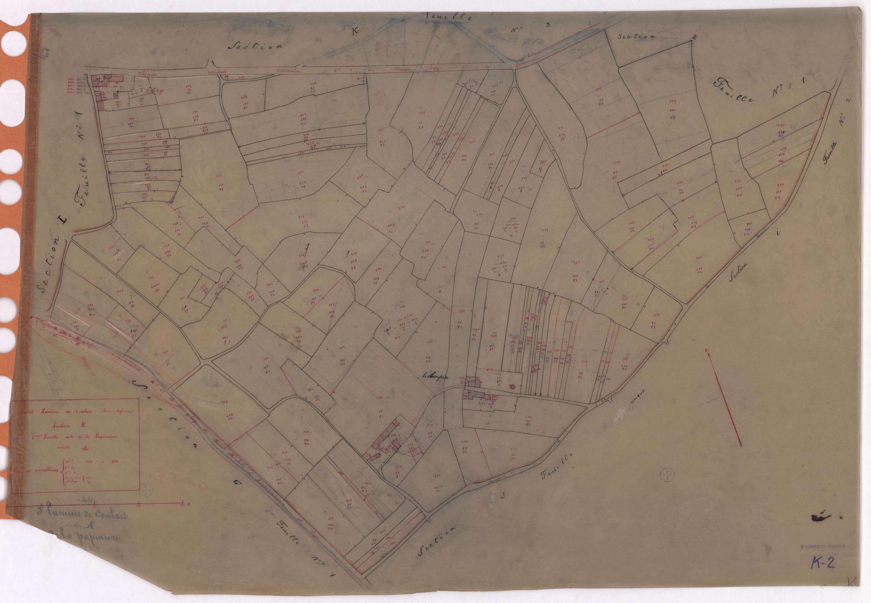 Saint-Lumine-de-Coutais - Section K2 Papinière (section de La) ; 204-349