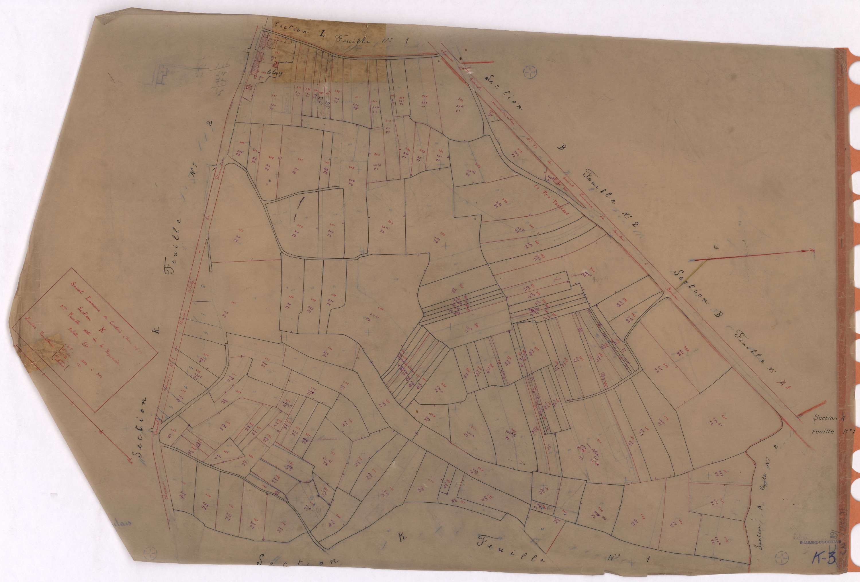Saint-Lumine-de-Coutais - Section K3 Papinière (section de La) ; 350-506
