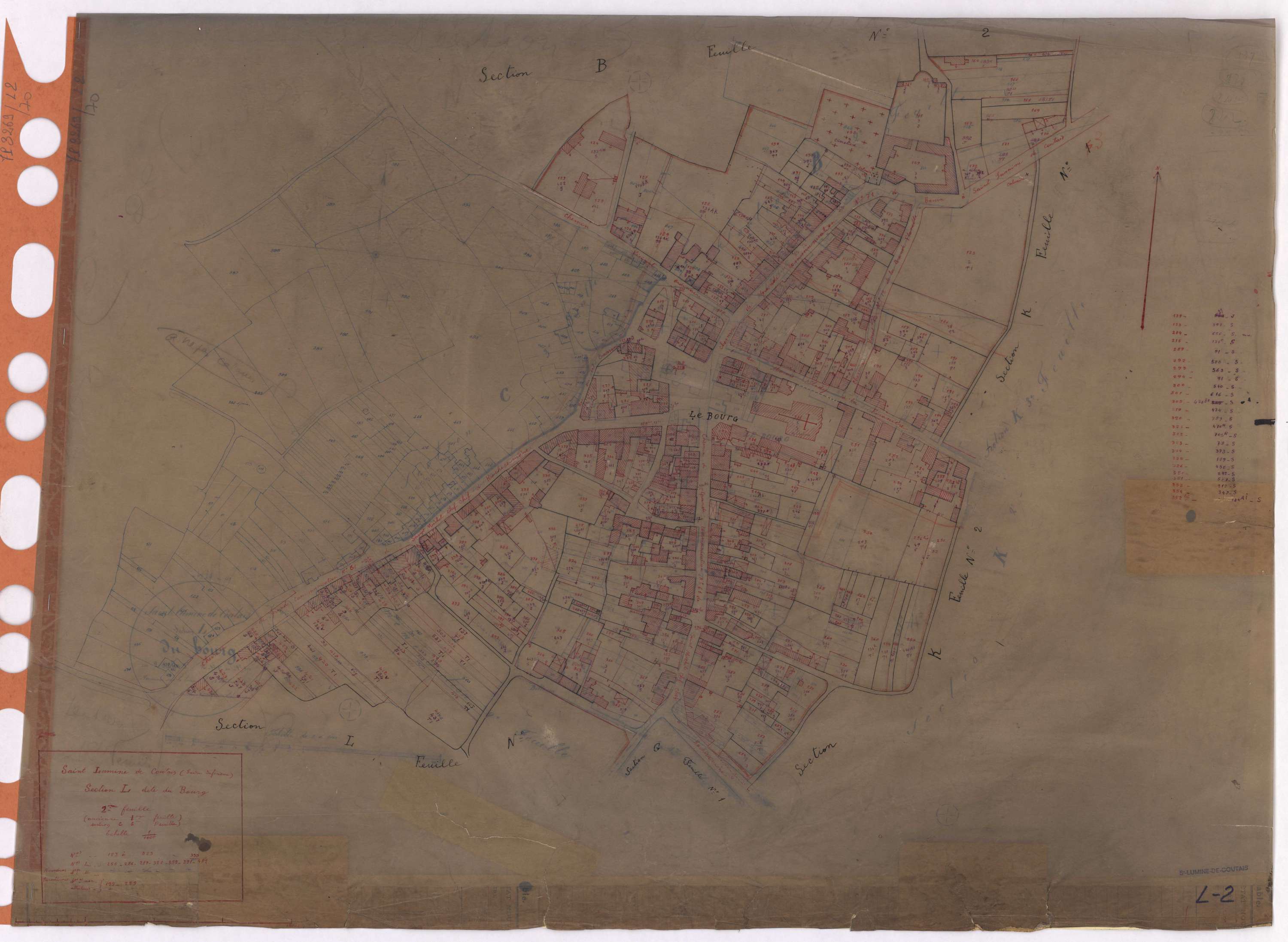 Saint-Lumine-de-Coutais - Section L2 Bourg (section du) ; 123-525
