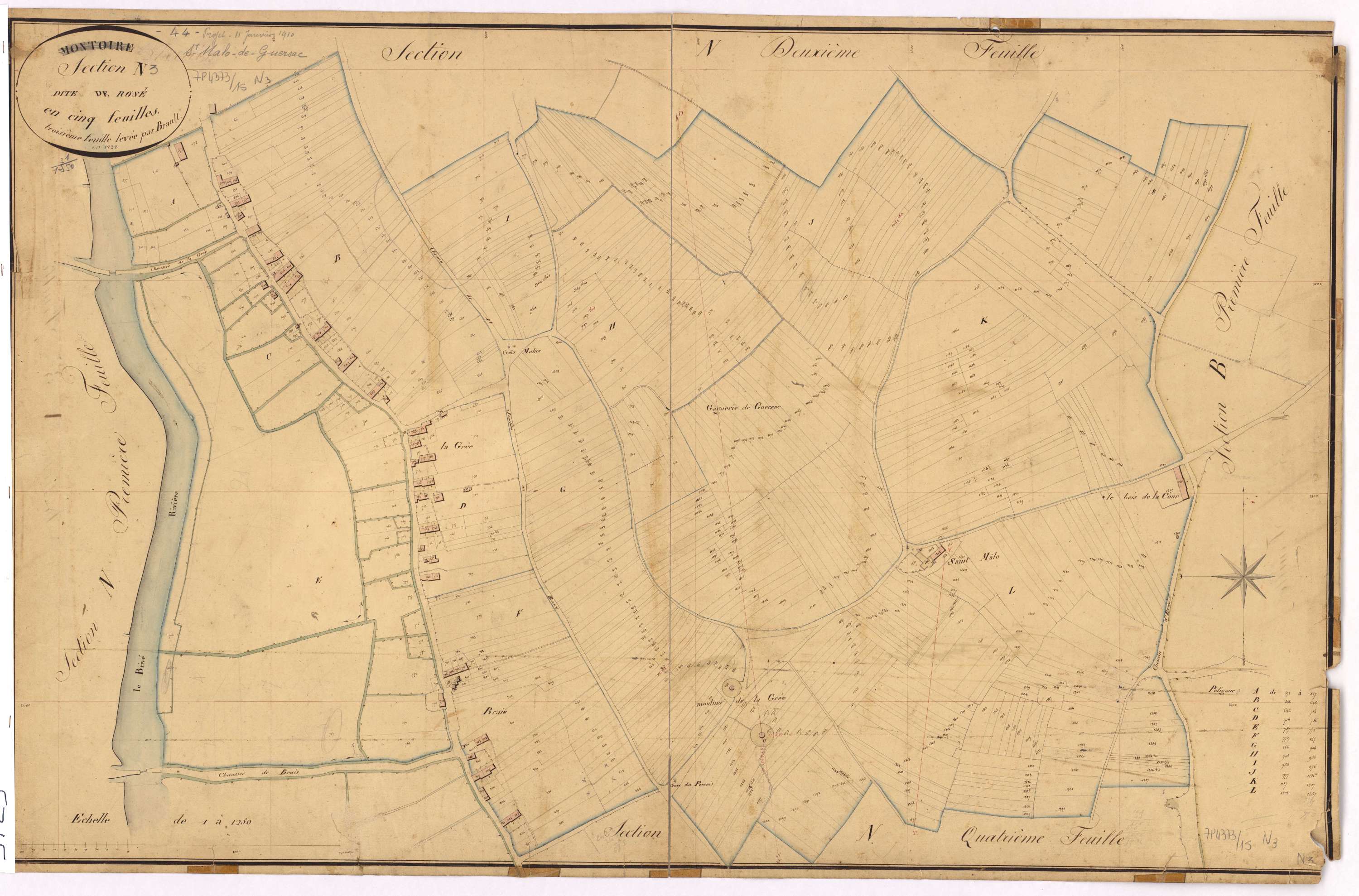 Saint-Malo-de-Guersac - Section N3 Rosé (section de)