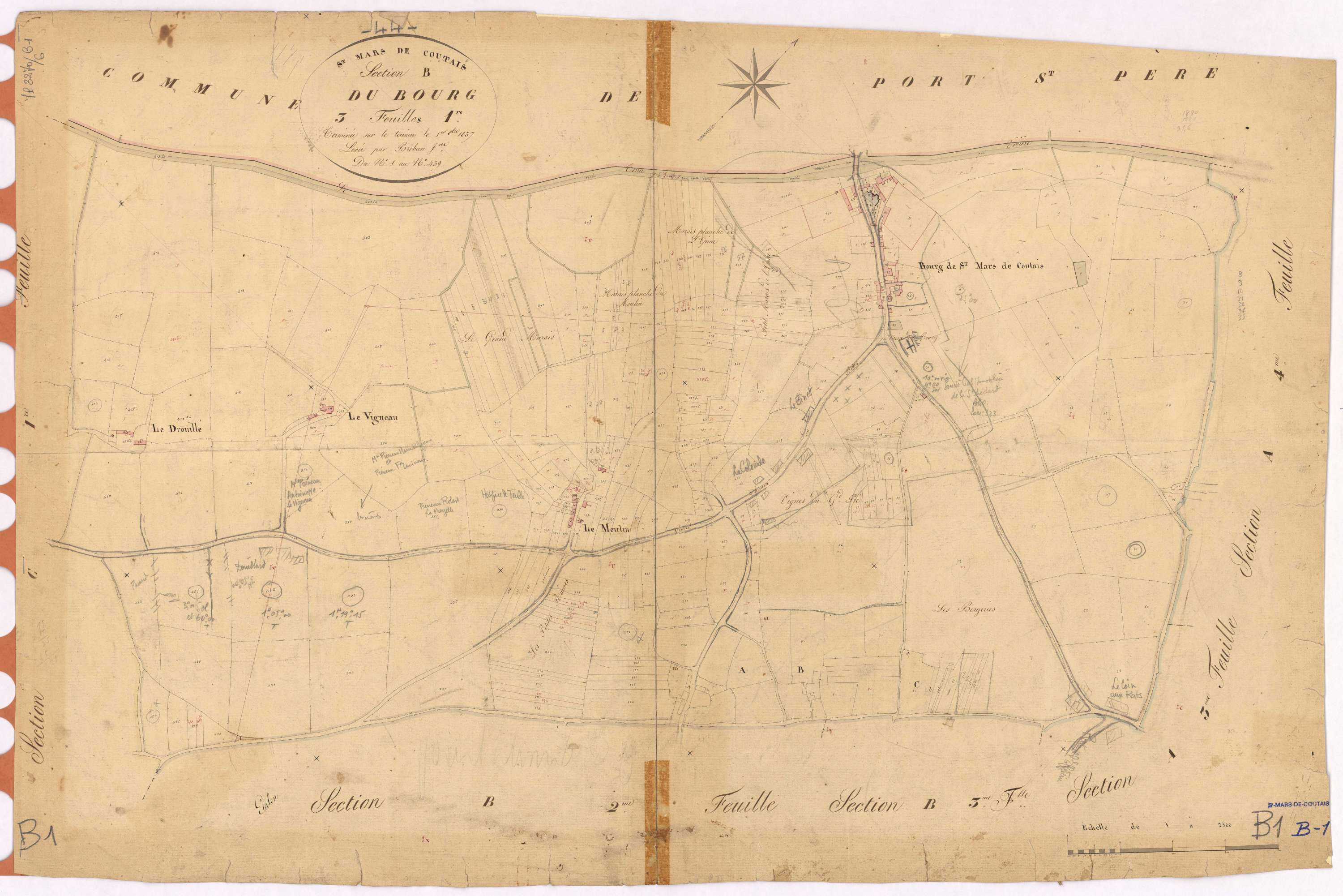 Saint-Mars-de-Coutais - Section B1 Bourg (section du) ; 1-439