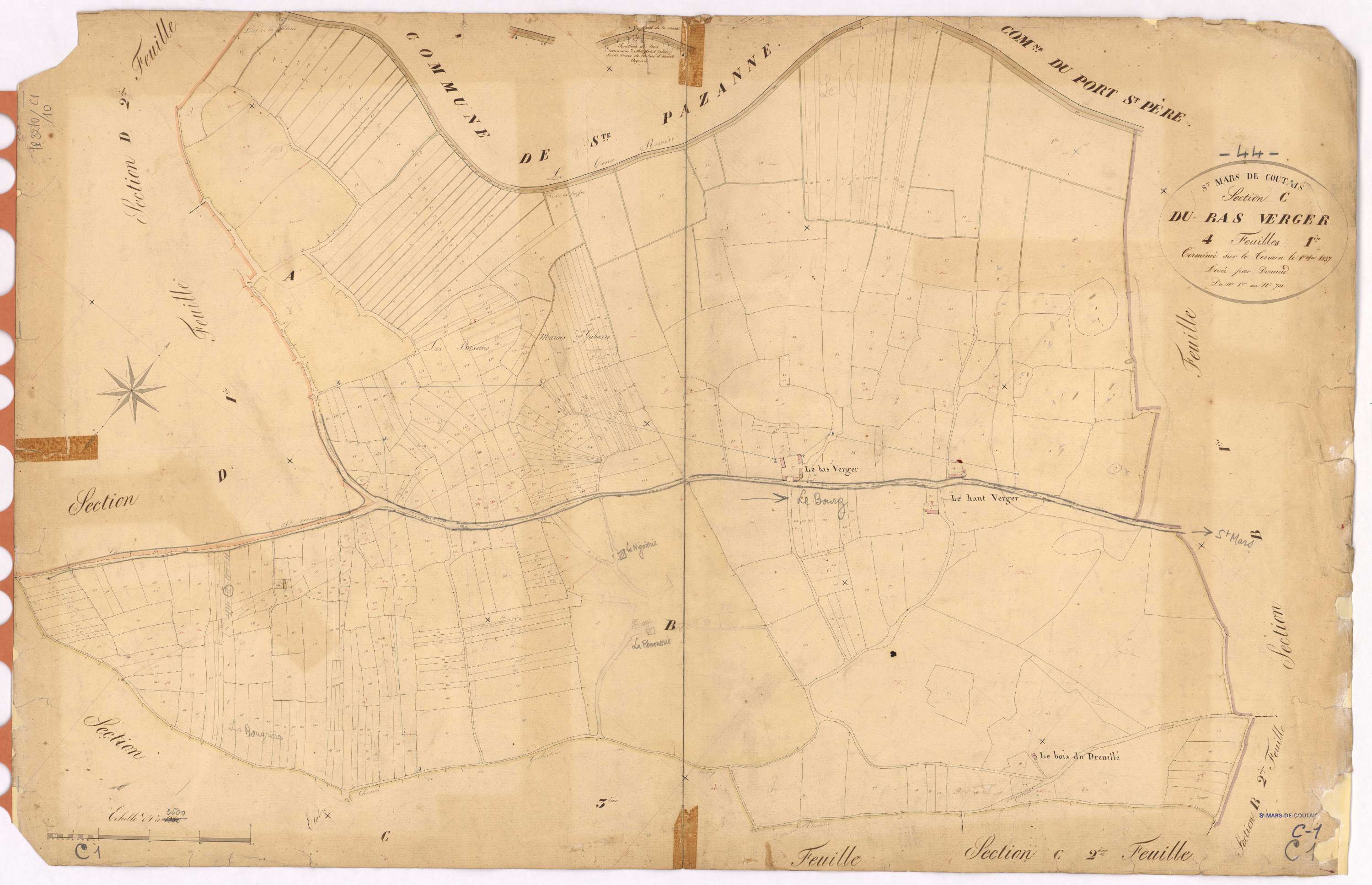 Saint-Mars-de-Coutais - Section C1 Bas Verger (section du) ; 1-731