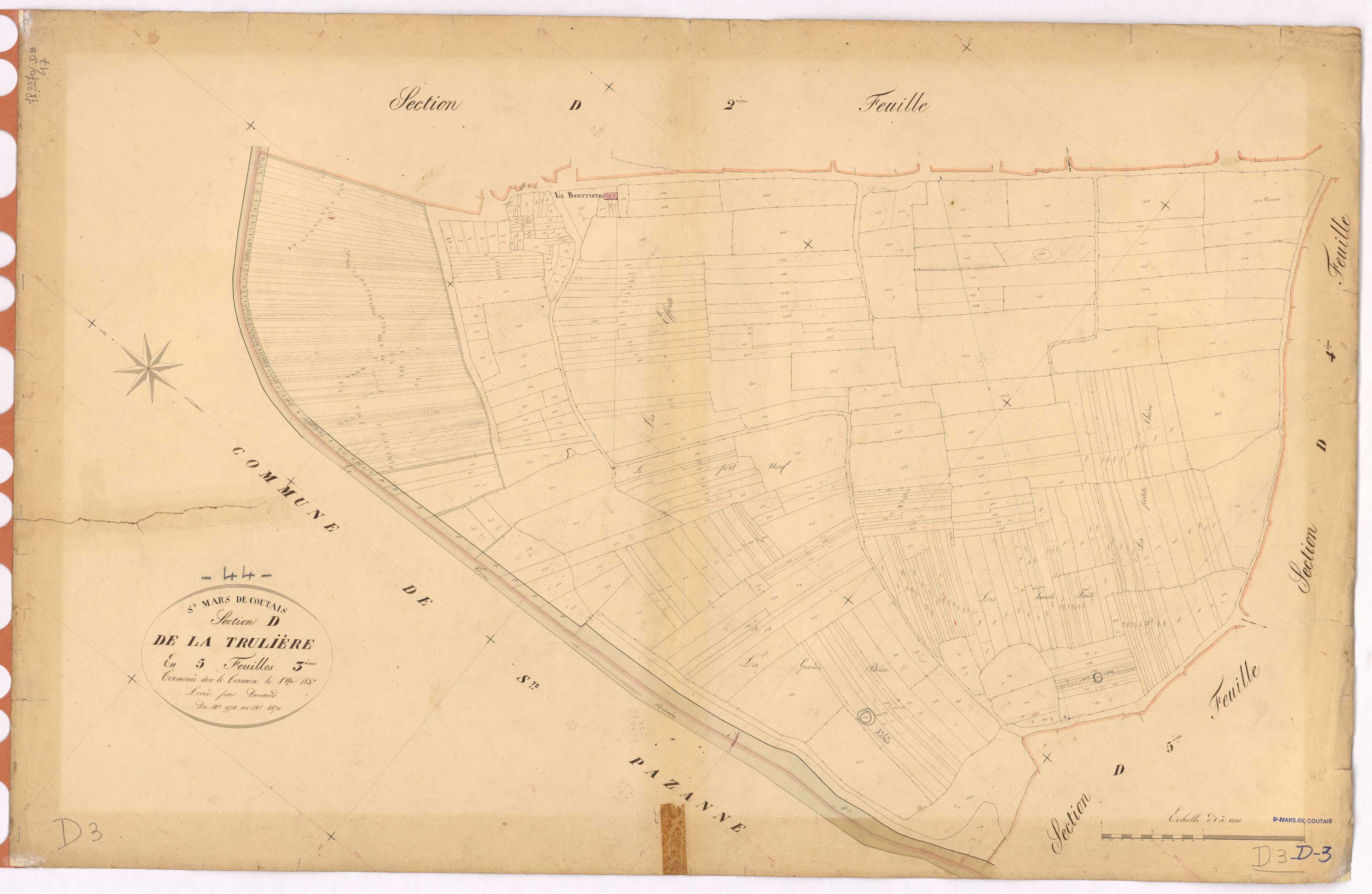Saint-Mars-de-Coutais - Section D3 Trulière (section de La) ; 974-1470