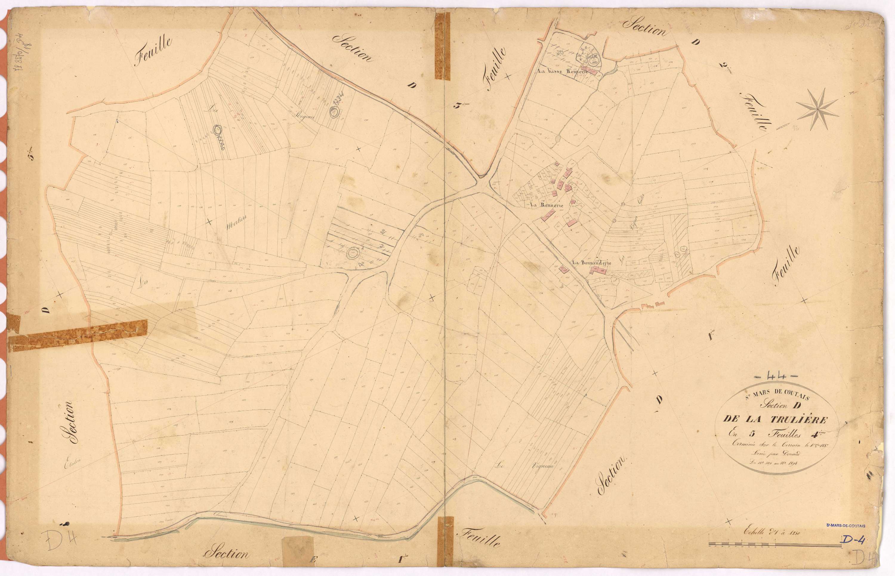 Saint-Mars-de-Coutais - Section D4 Trulière (section de La) ; 1471-1894