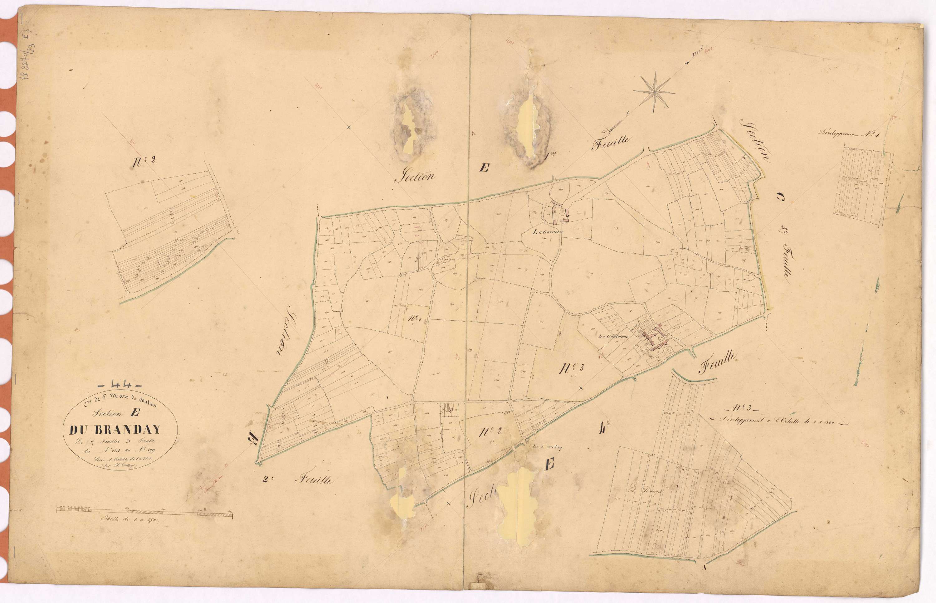 Saint-Mars-de-Coutais - Section E3 Branday (section du) ; 1315-1705
