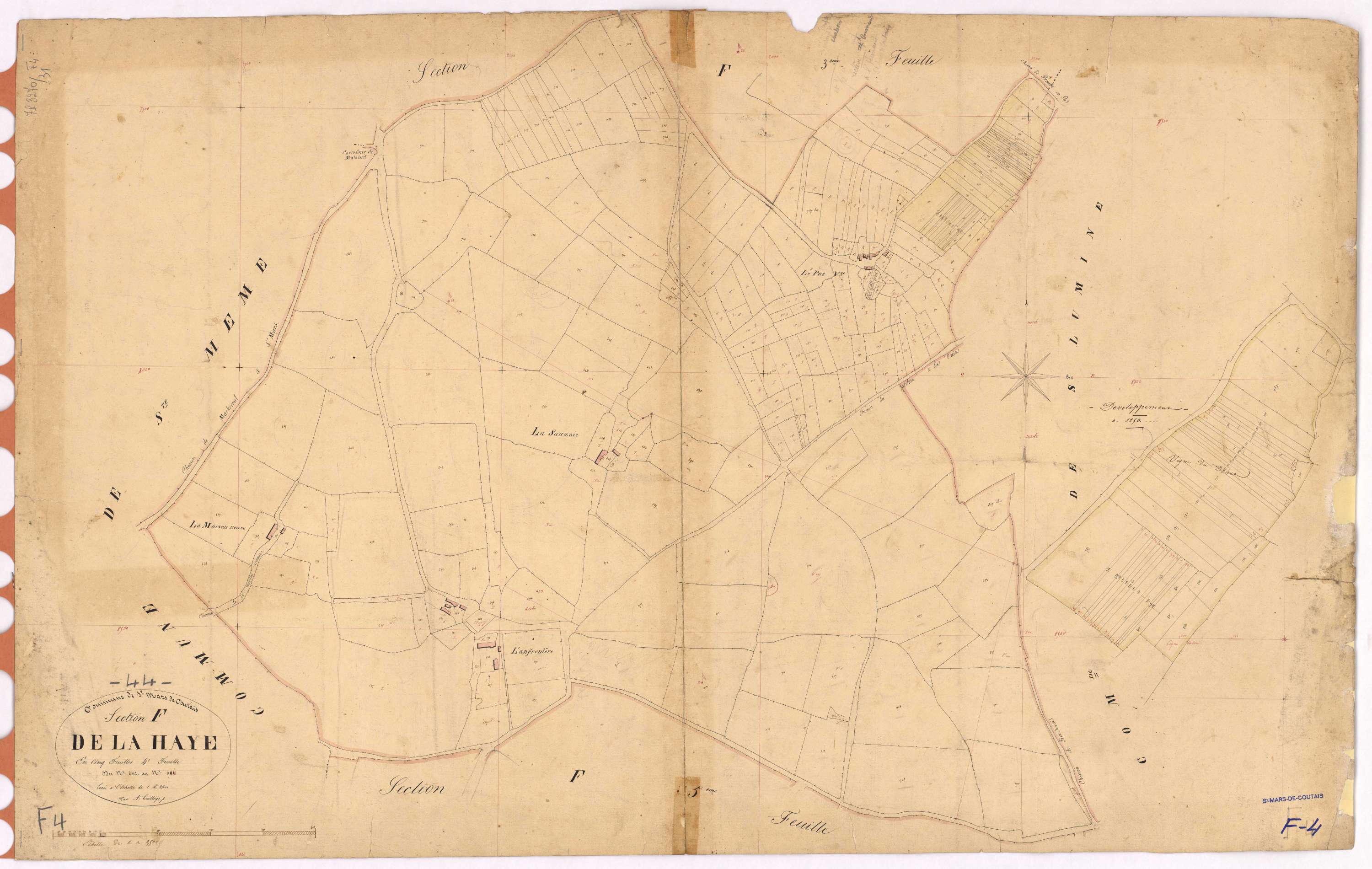 Saint-Mars-de-Coutais - Section F4 Haye (section de La) ; 642-916
