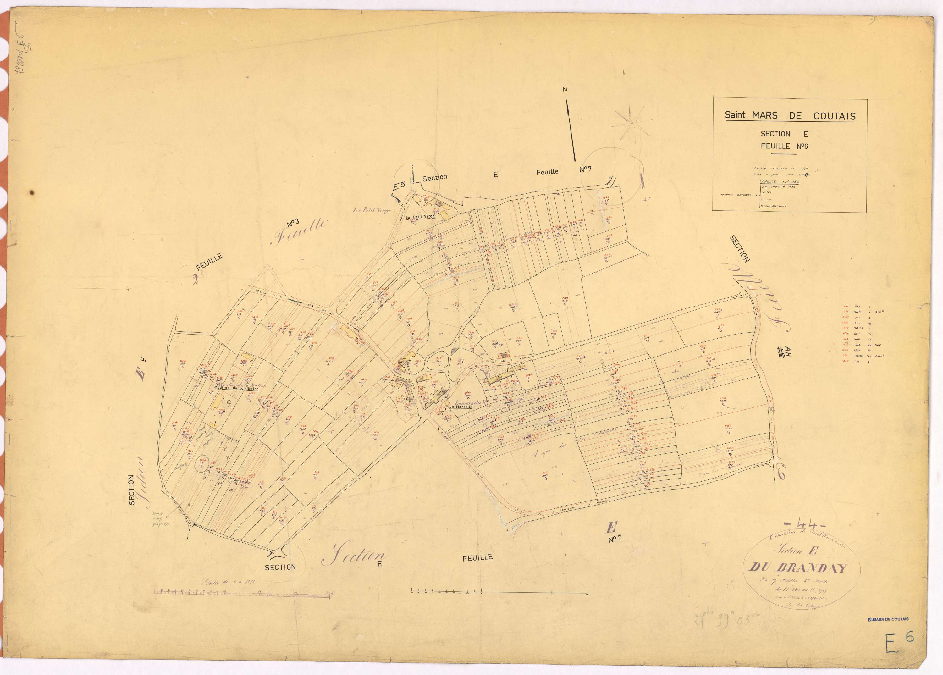 Saint-Mars-de-Coutais - Section E6 1464-1639