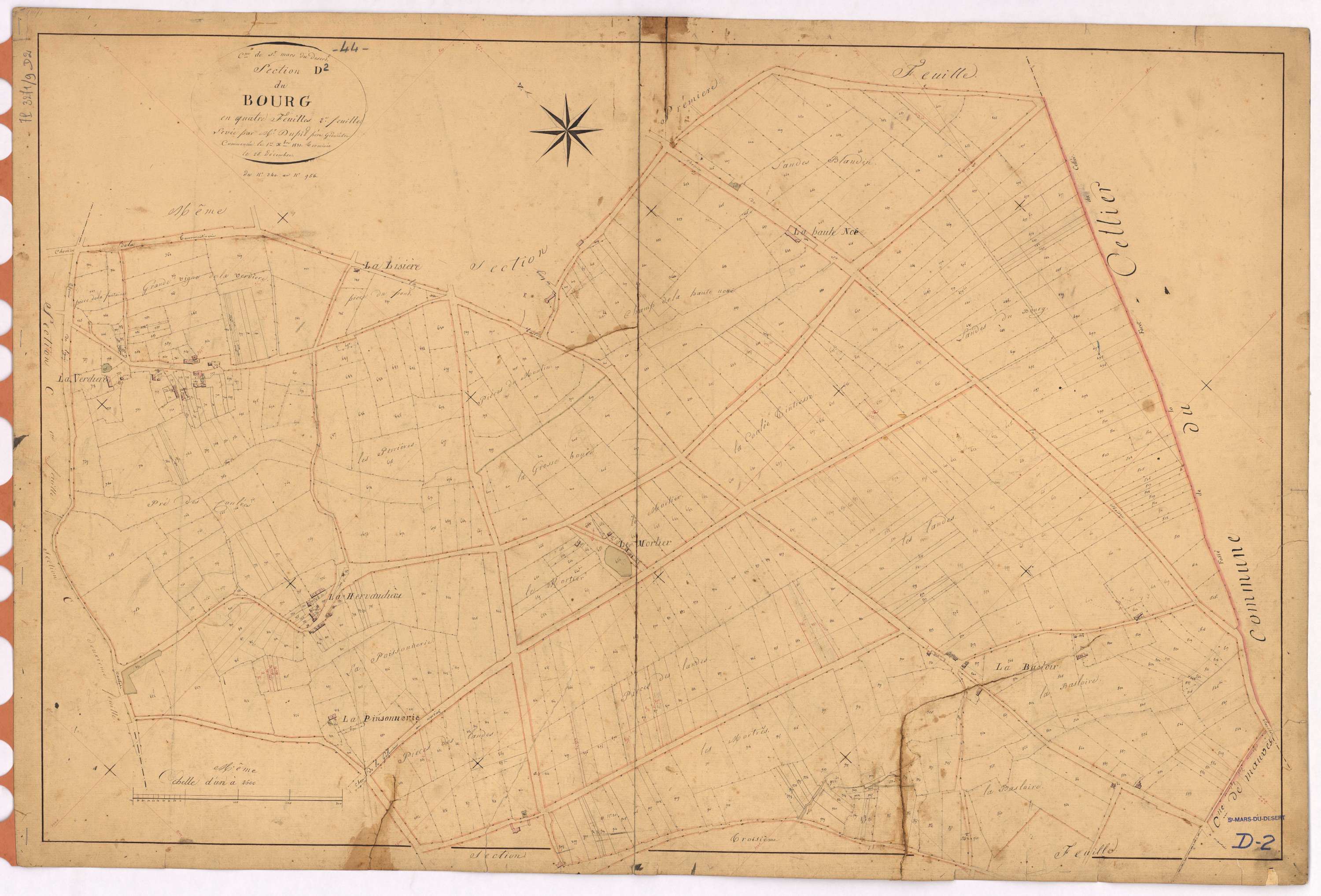 Saint-Mars-du-Désert - Section D2 Bourg (section du)