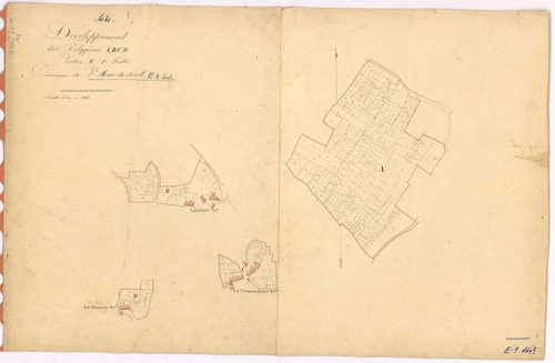 Saint-Mars-du-Désert - Section E1 (développement) Perray (section du) ; développement des villages de Larelière, de La Tressoudière, de La Chasserie et de diverses parcelles