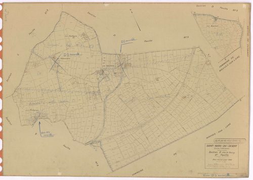 Saint-Mars-du-Désert - Section D4 Bourg (section du) ; 1053-1750
