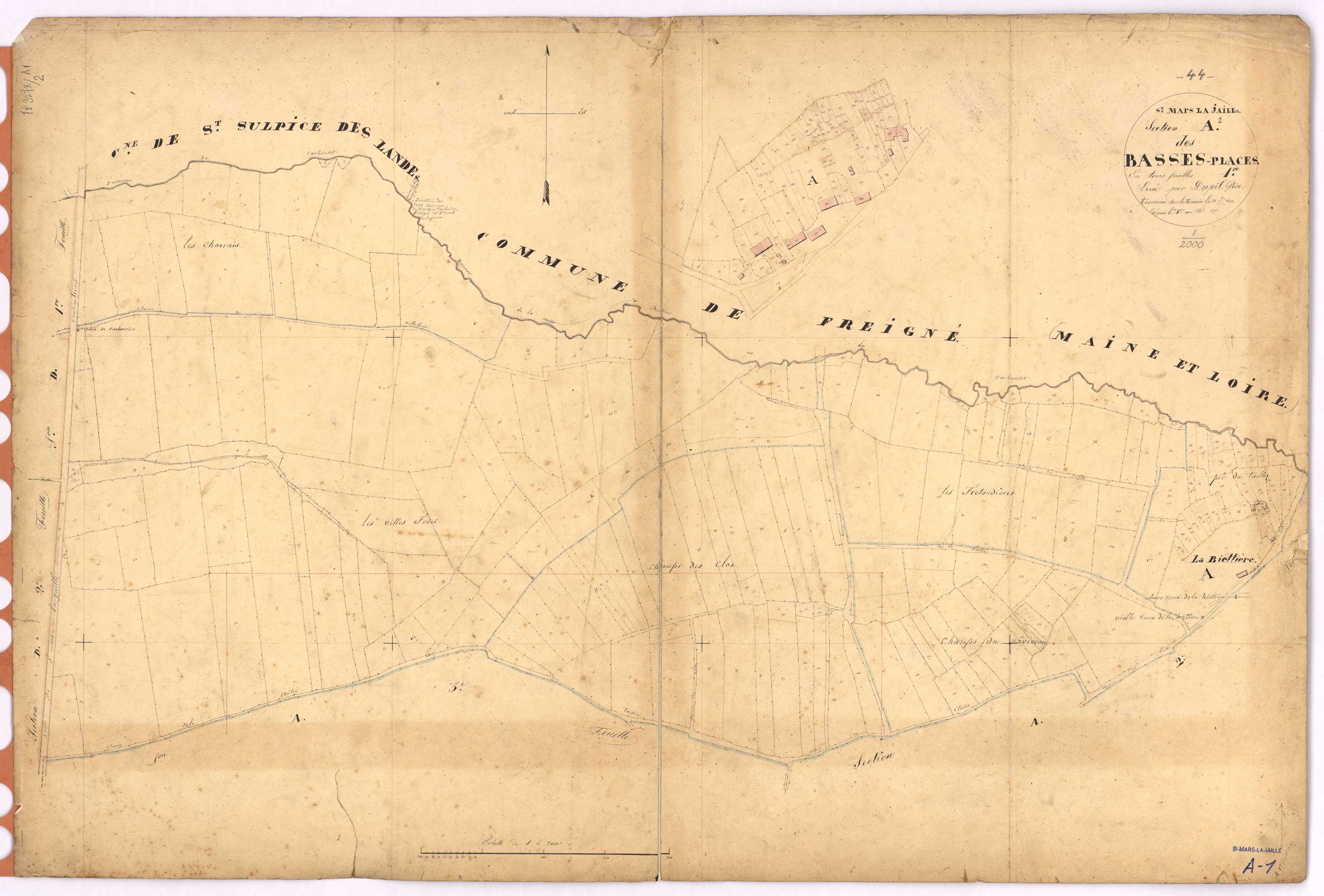 Saint-Mars-la-Jaille - Section A1 Basses-Places (section des) ; 1-277