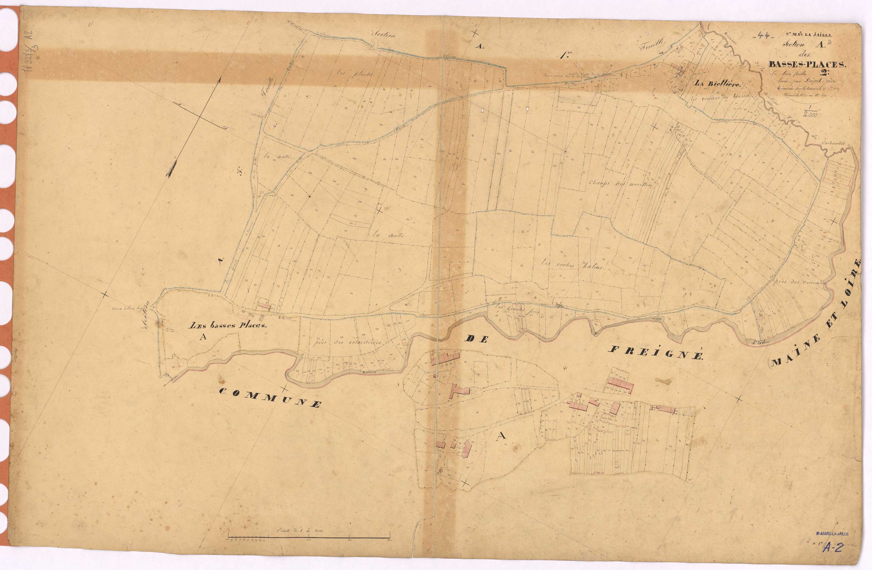 Saint-Mars-la-Jaille - Section A2 Basses-Places (section des) ; 278-673