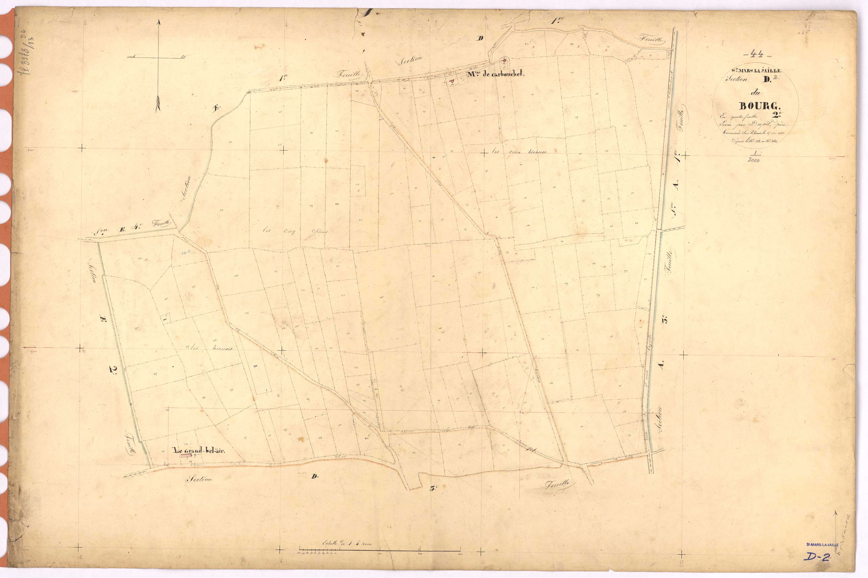 Saint-Mars-la-Jaille - Section D2 Bourg (section du) ; 112-262