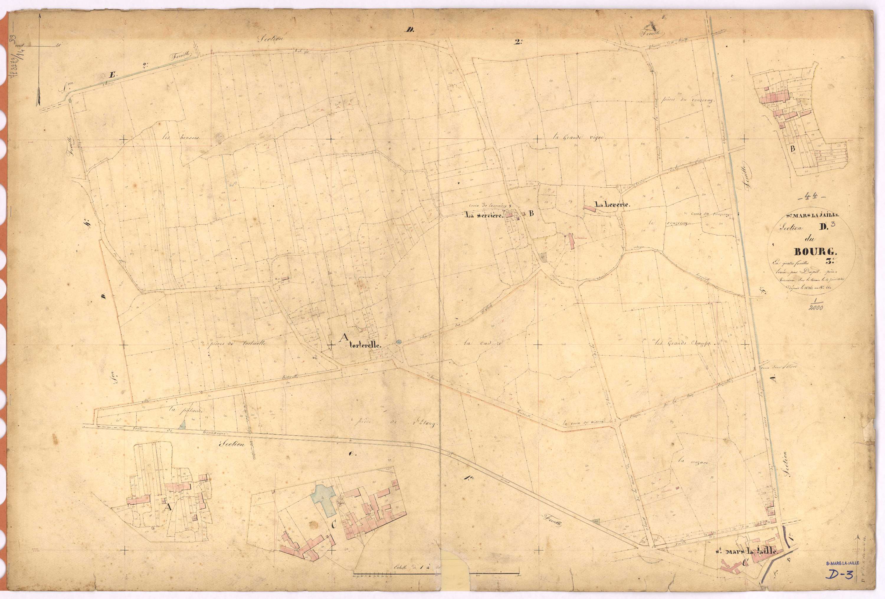 Saint-Mars-la-Jaille - Section D3 Bourg (section du) ; 263-661