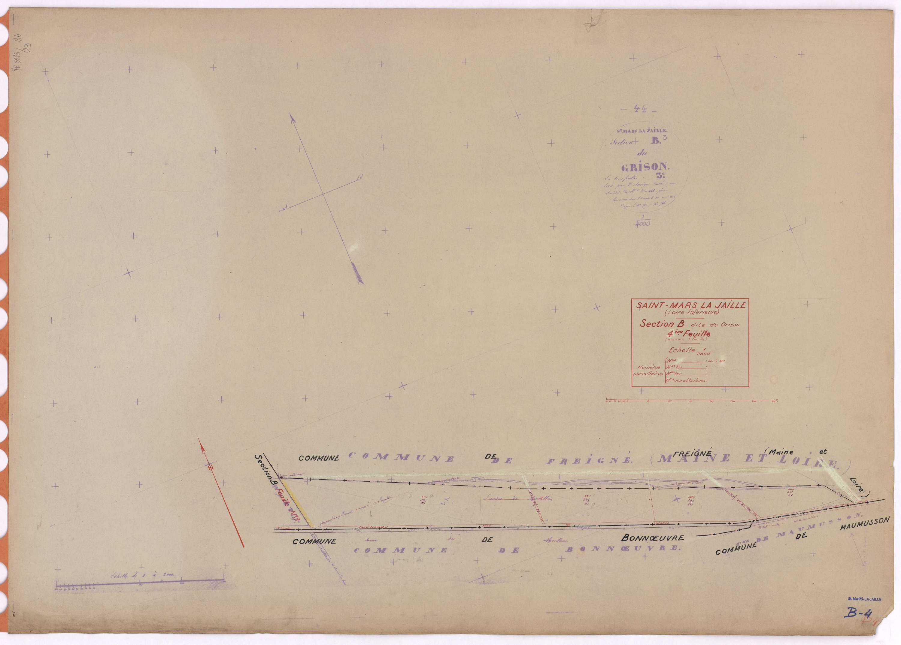 Saint-Mars-la-Jaille - Section B4 Grison (section du) ; 661-666