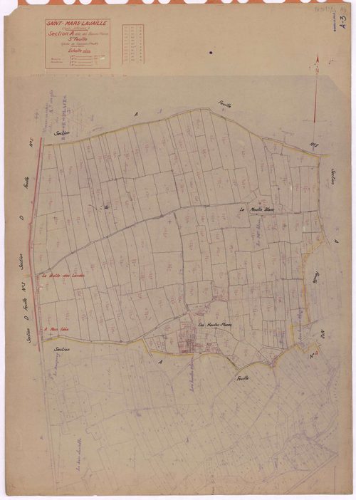 Saint-Mars-la-Jaille - Section A3 Basses-Places (section des) ; 486-670