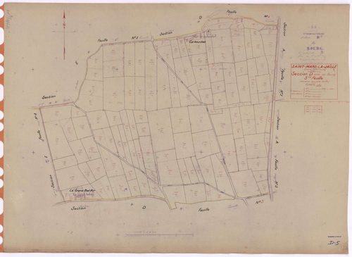 Saint-Mars-la-Jaille - Section D5 Bourg (section du) ; 938-1084