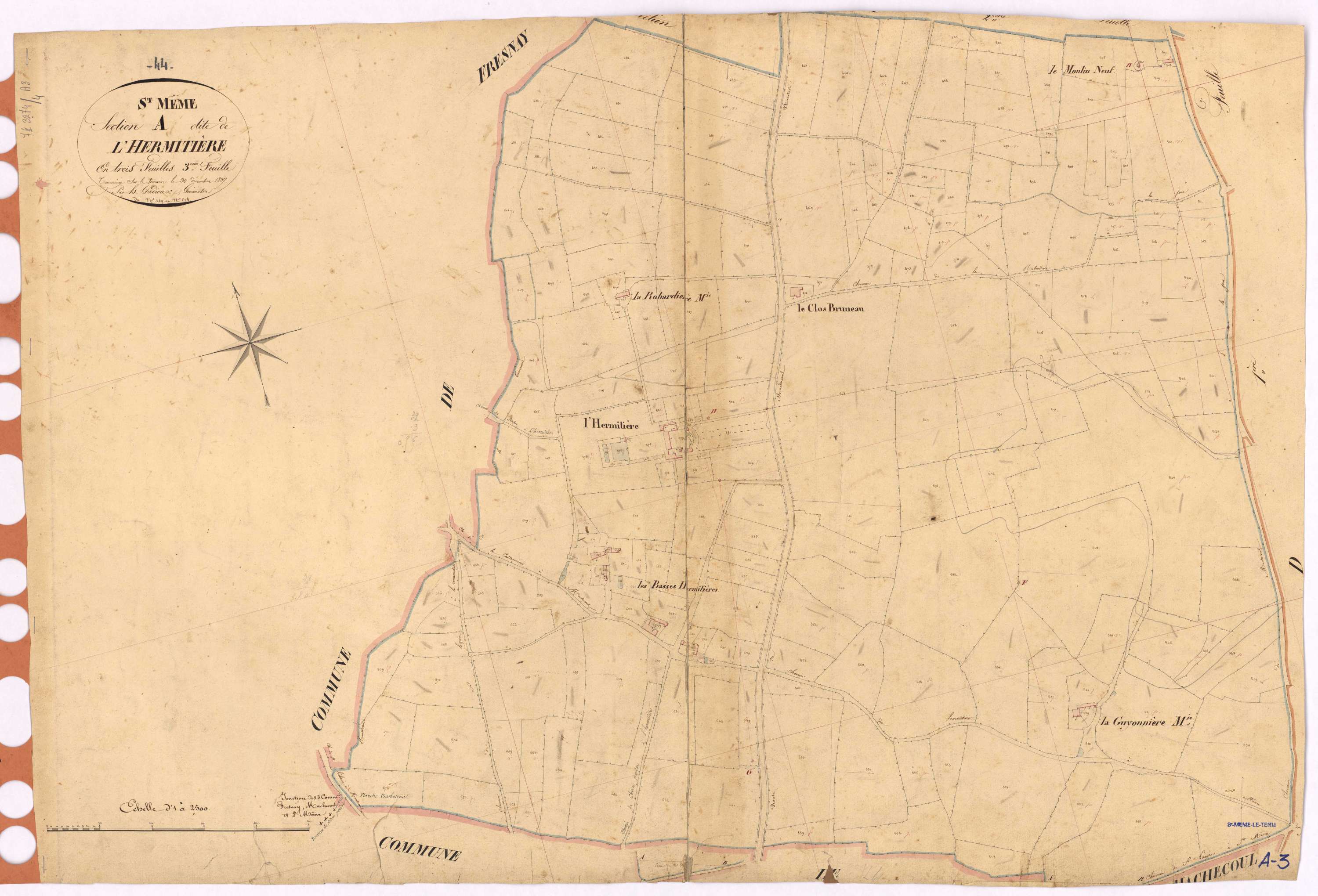 Saint-Même-le-Tenu - Section A3 Hermitière (section de l') ; 449-674
